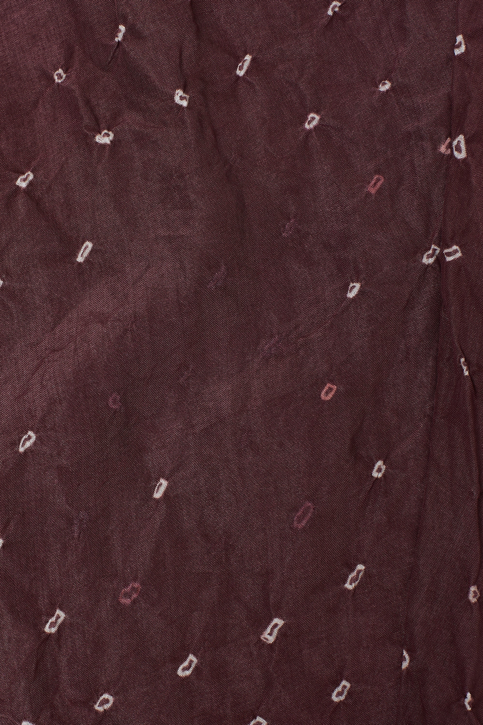 PURPLE RED SILK BANDHANI ELASTIC PANT