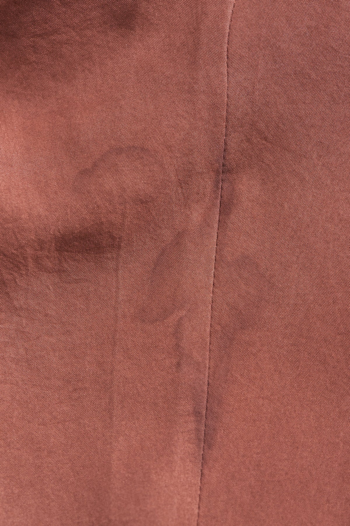 BRICK RED MIRROR WORK SILK ELASTIC PANTS