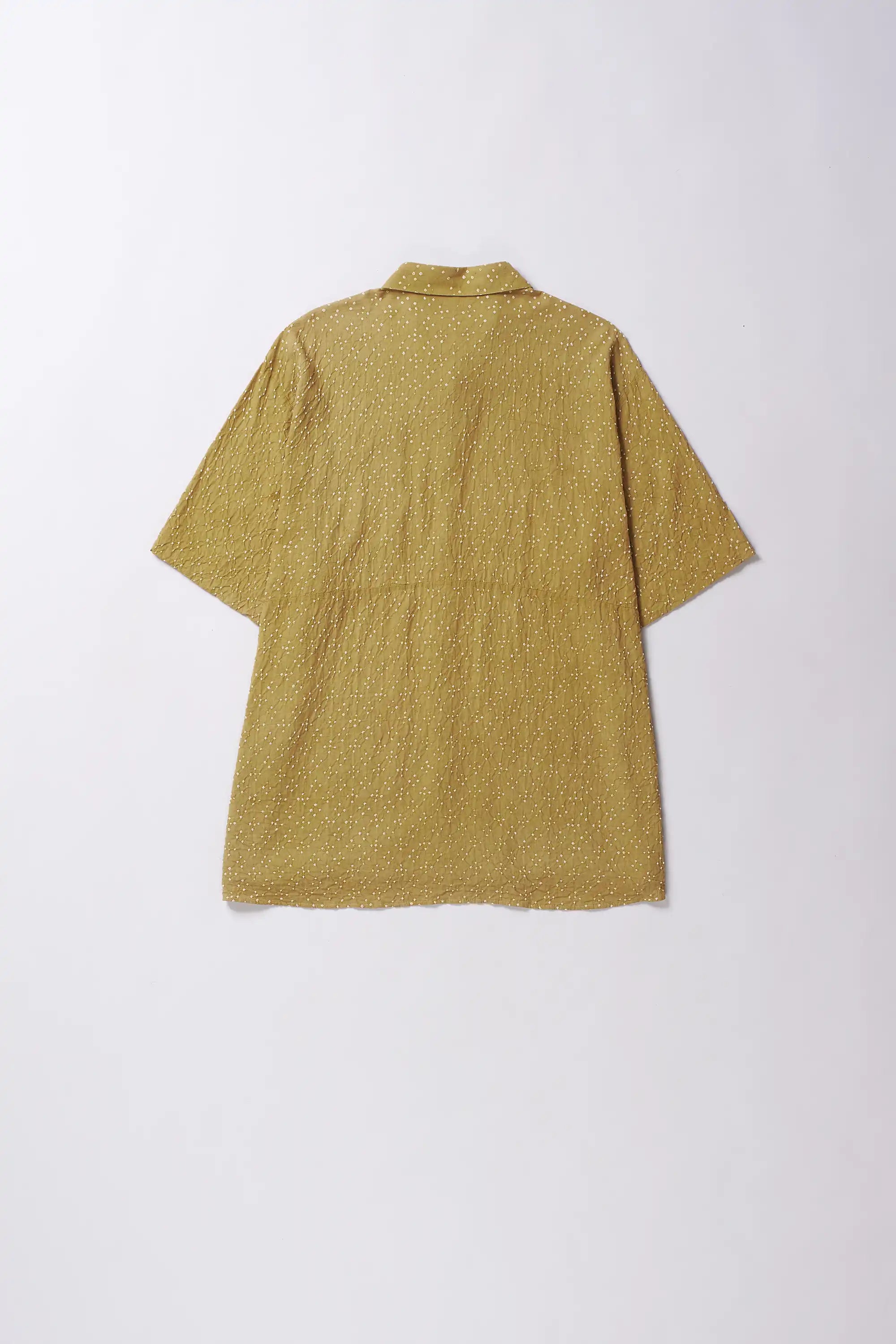 Flaxen Yellow Bandhani Shirt