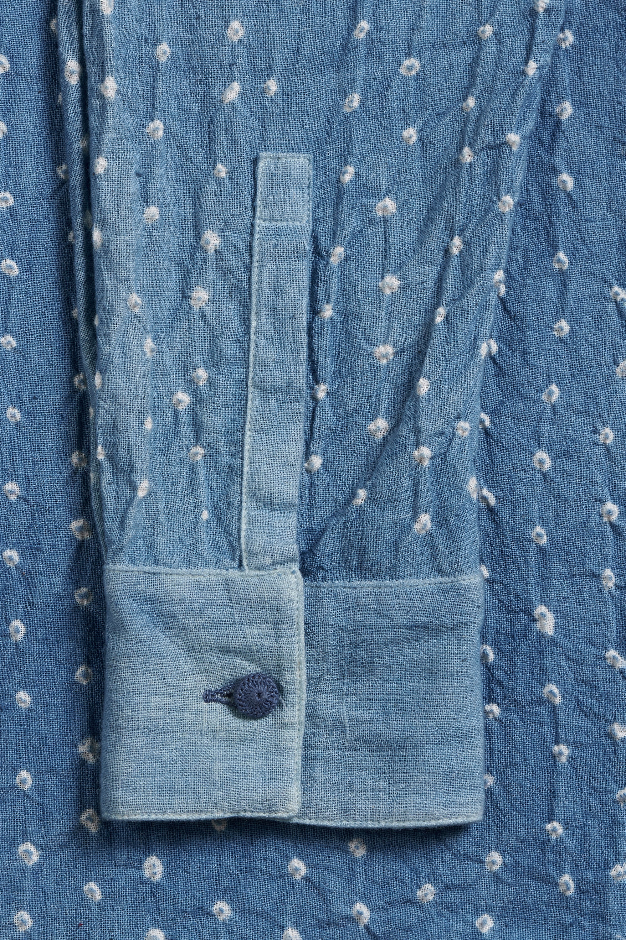 LIGHT INDIGO ORGANIC COTTON BANDHANI SHIRT
