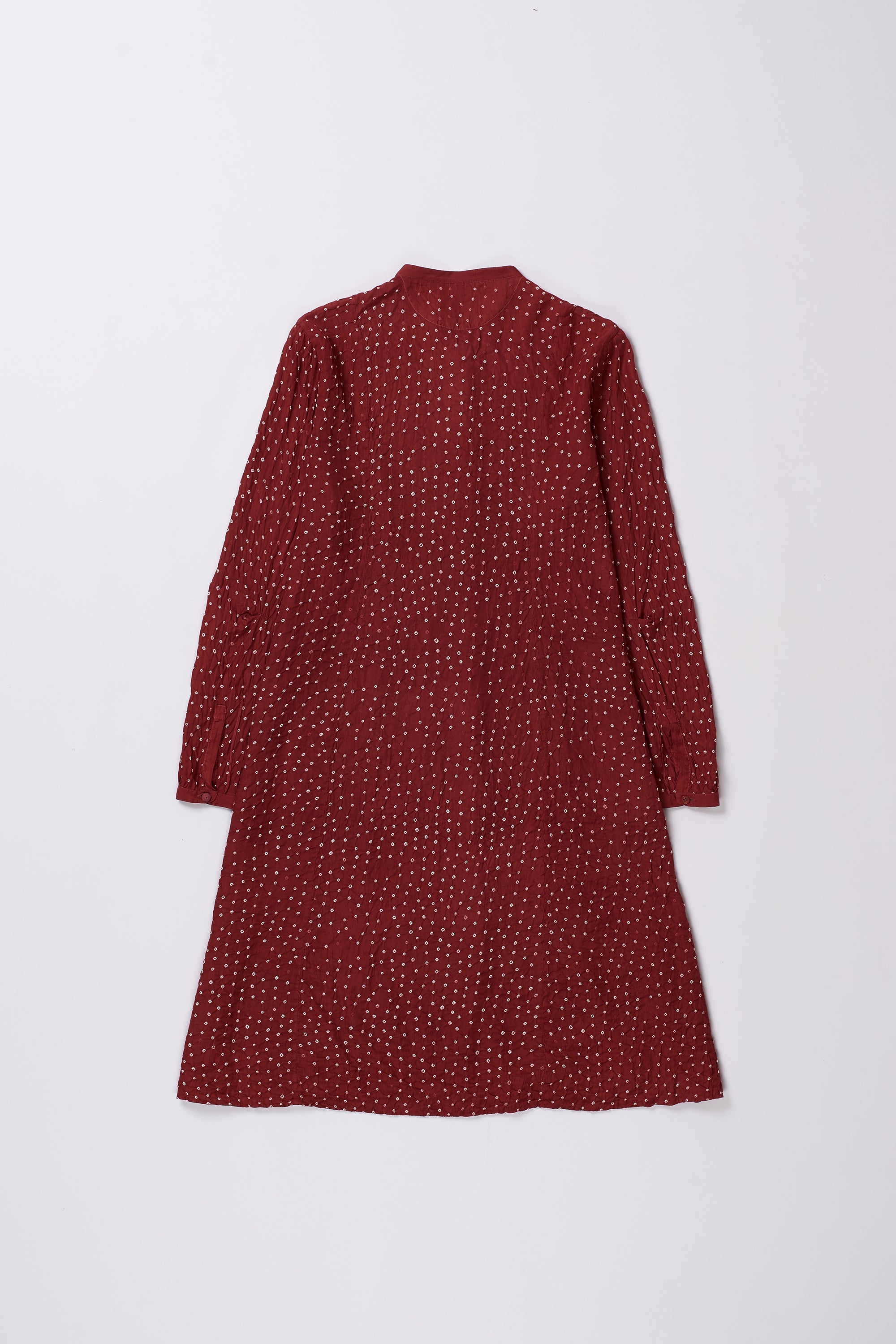 CRIMSON PINK SILK DRESS