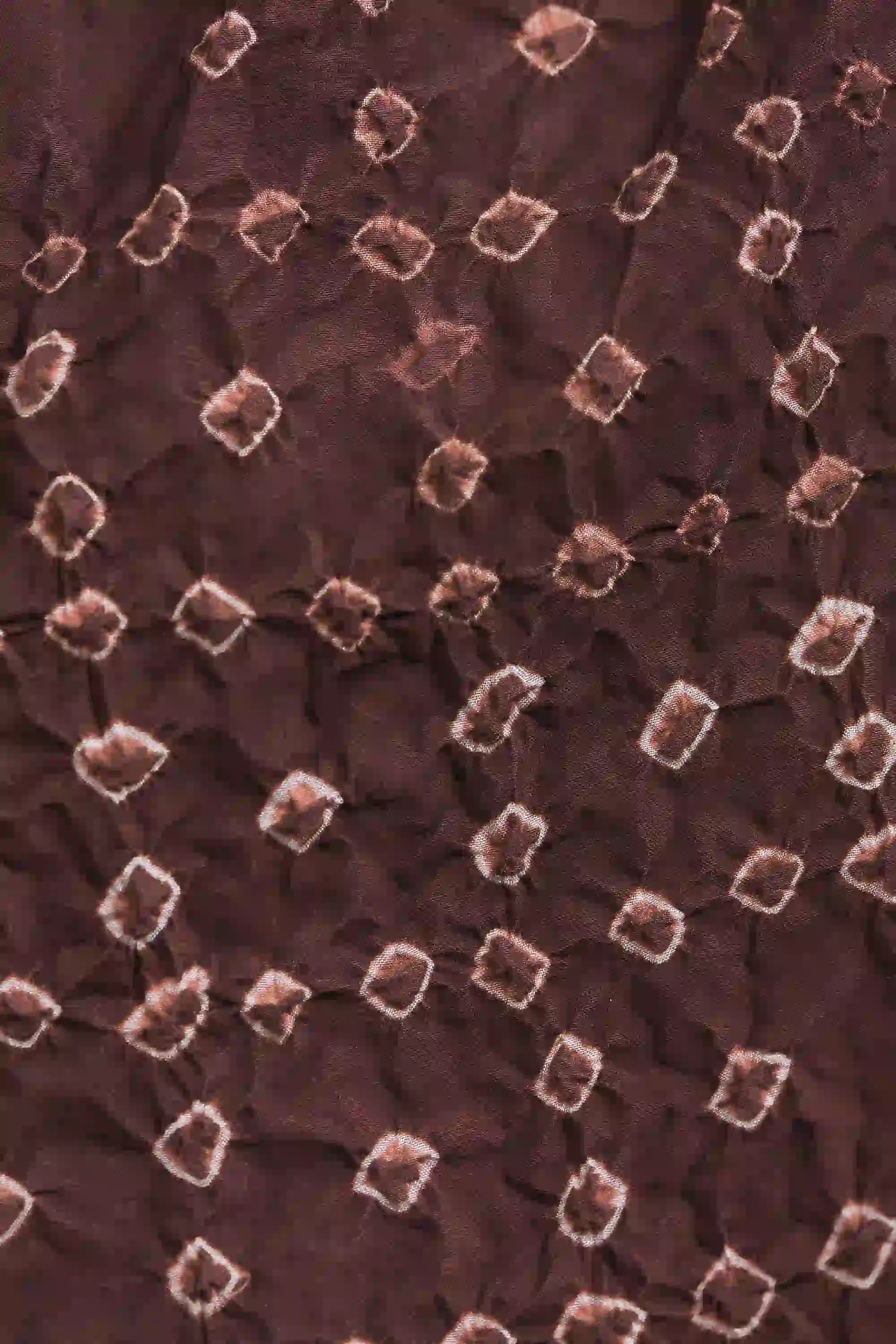 Burnt Umber Silk Bandhani Pant