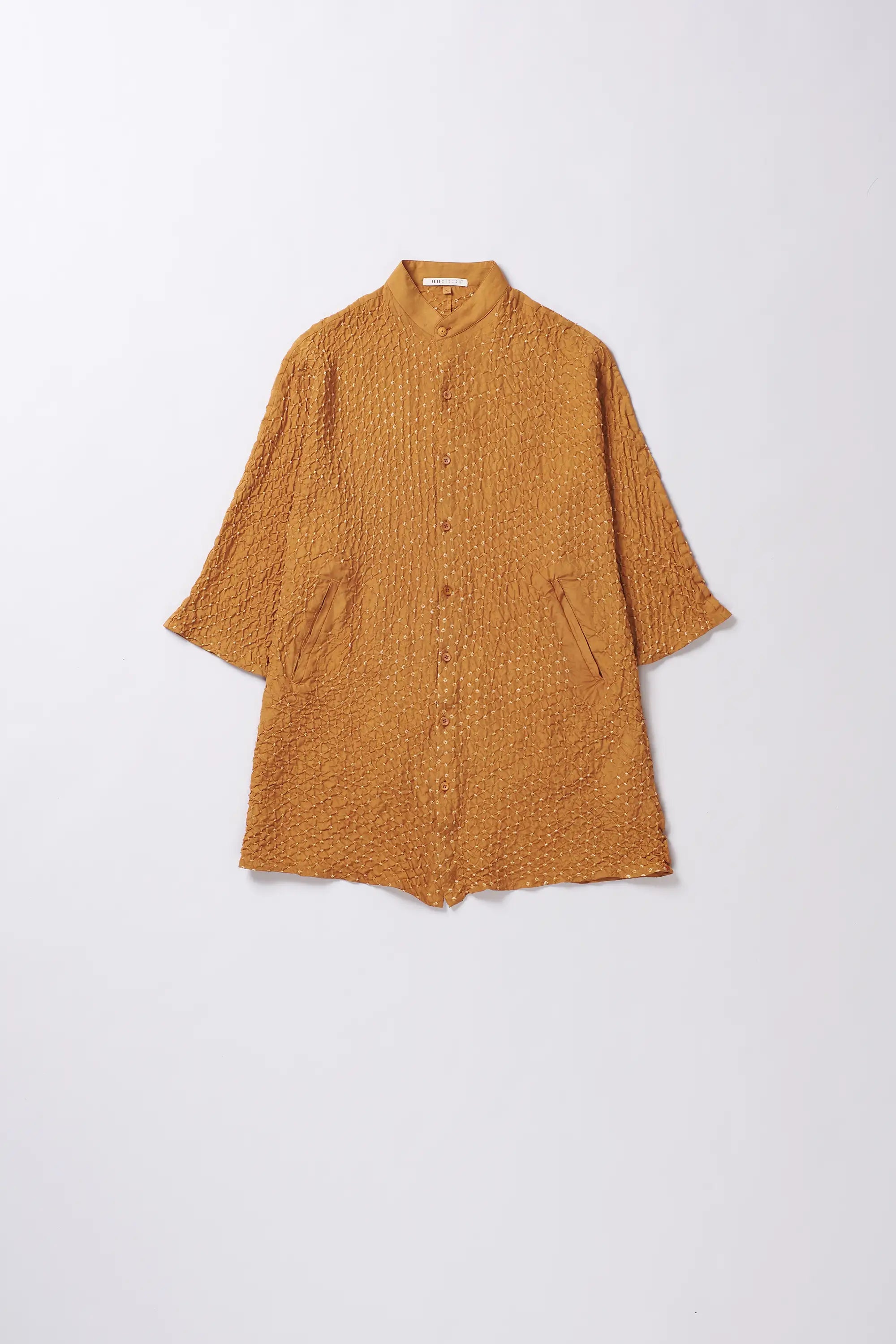 Mustard Yellow Silk Shirt
