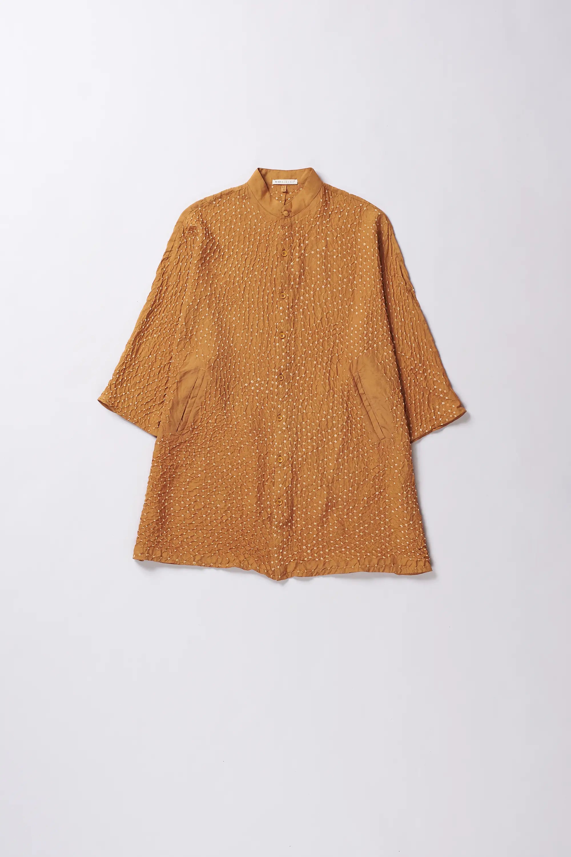 Mustard Yellow Silk Shirt