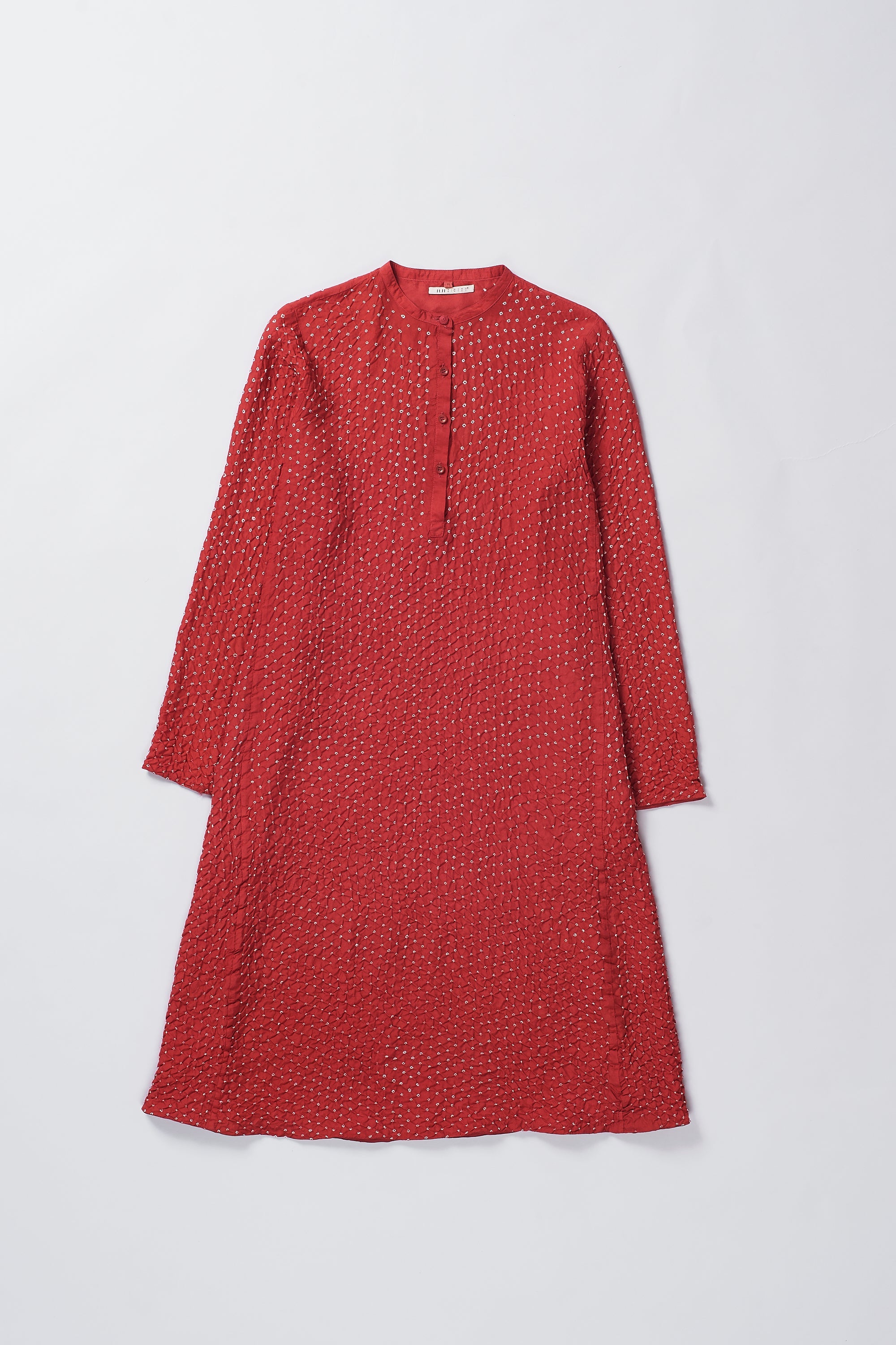 CRIMSON PINK FINE SILK DRESS