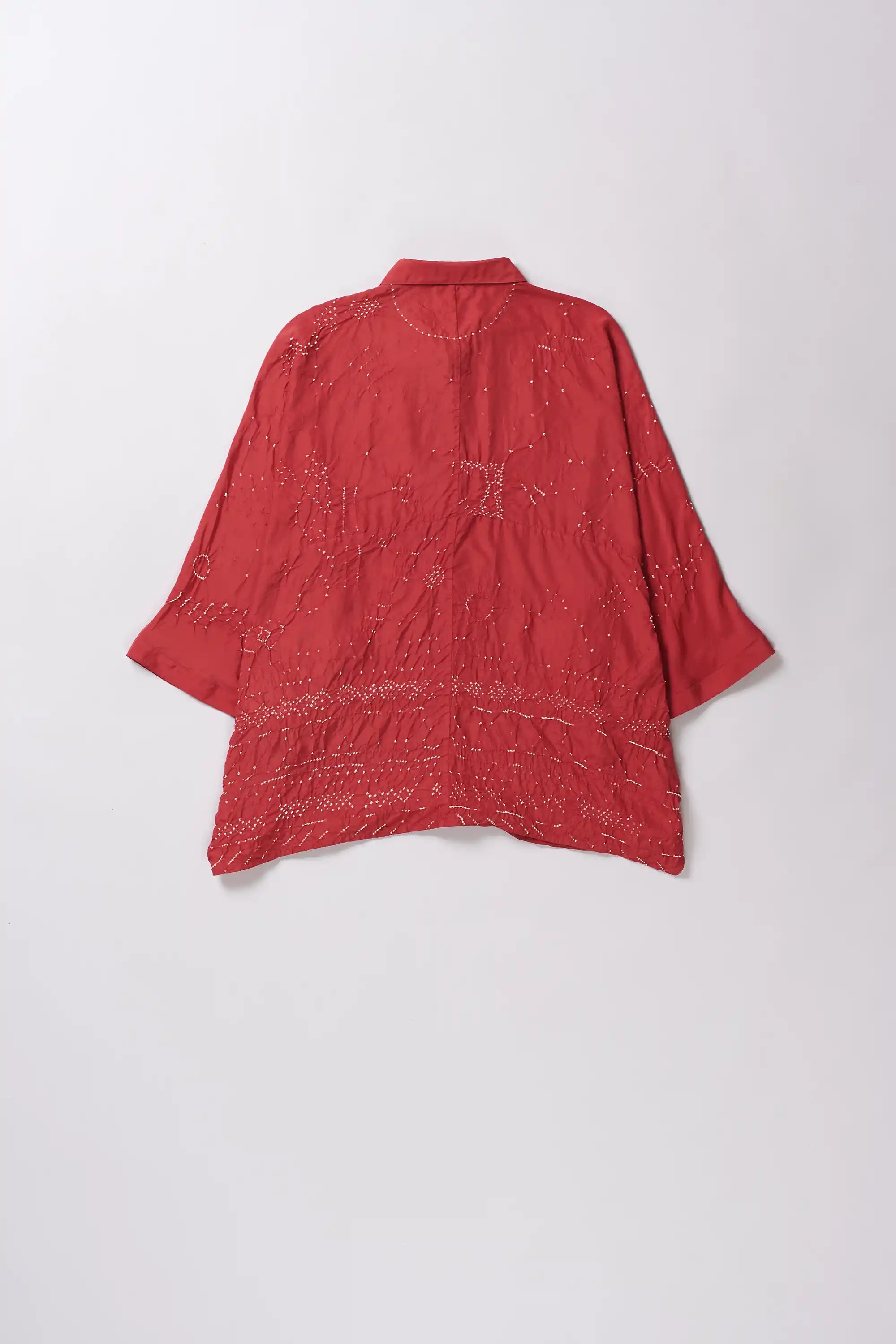 Silk Shirt in Crimson pink