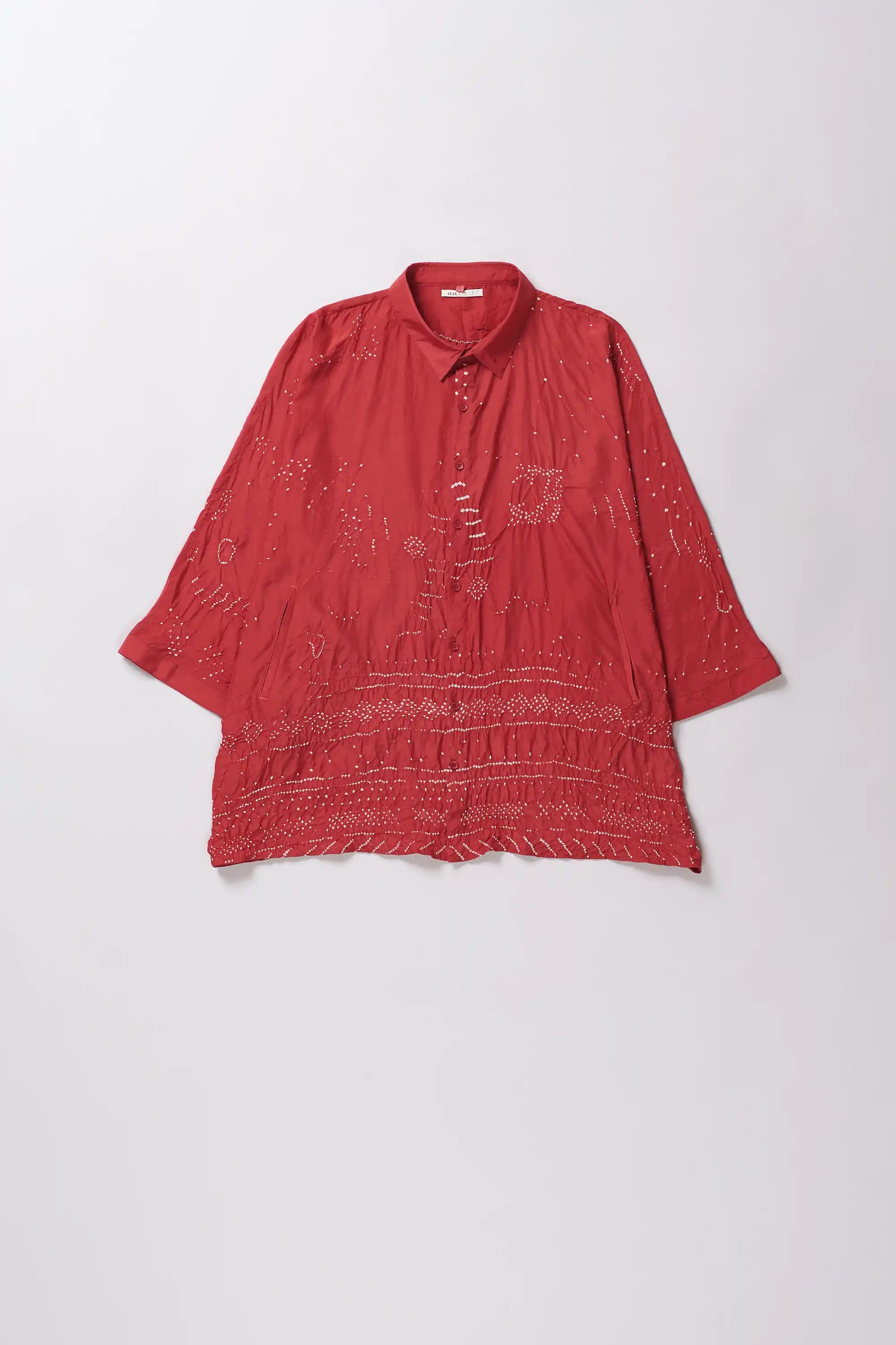 Silk Shirt in Crimson pink