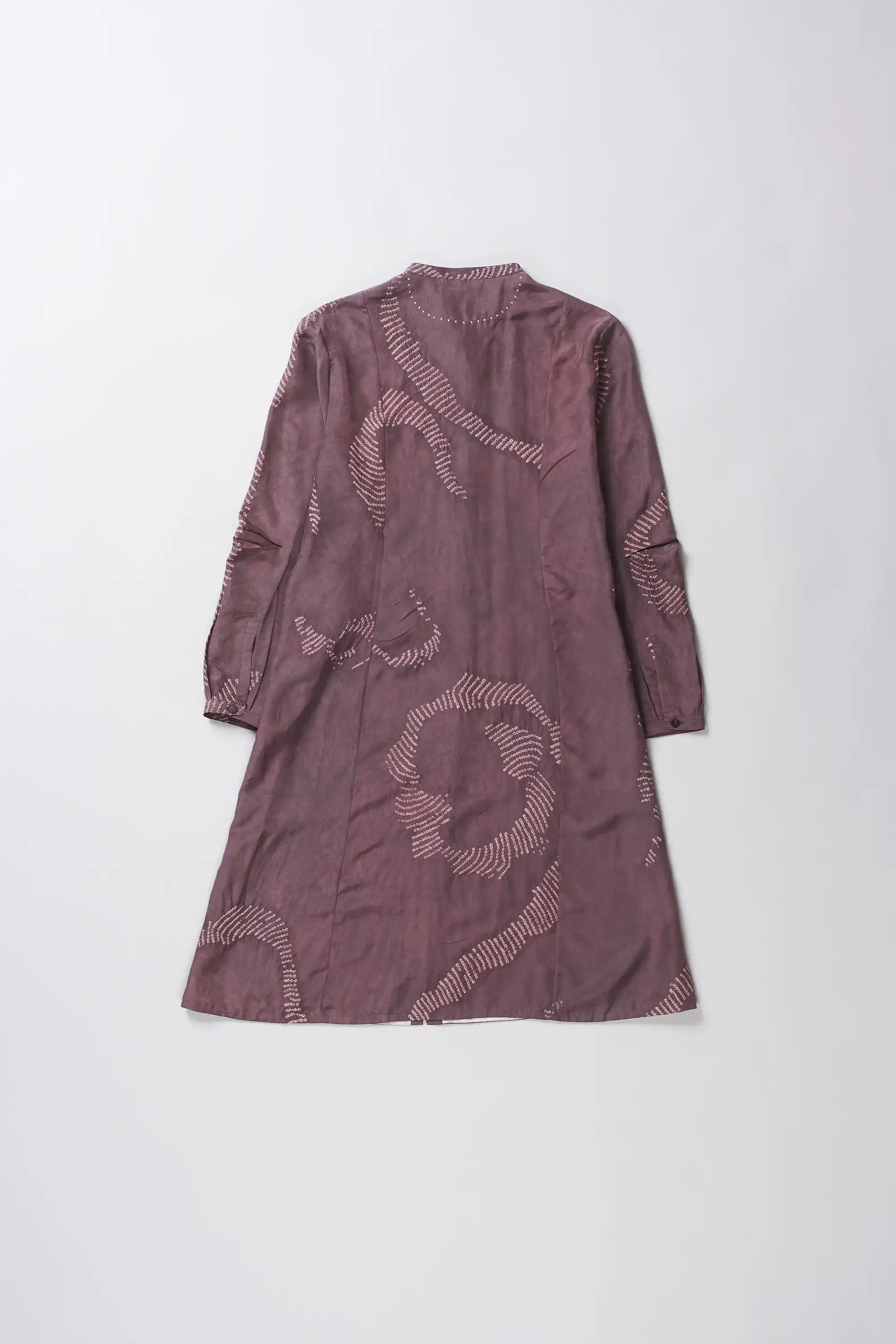 Wine Silk Bandhani Women'S Dress