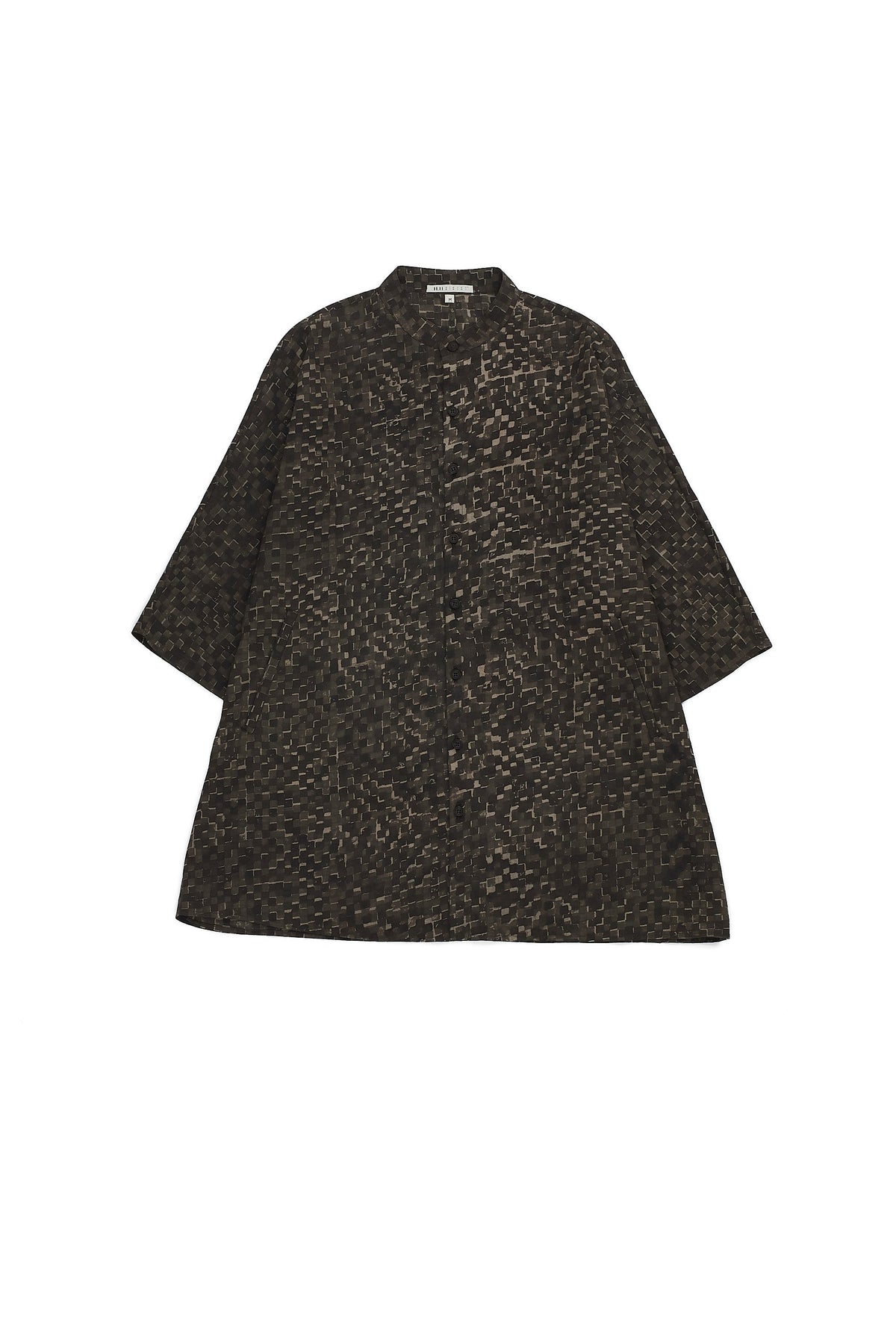 Block Print Unisex Shirt in Brown