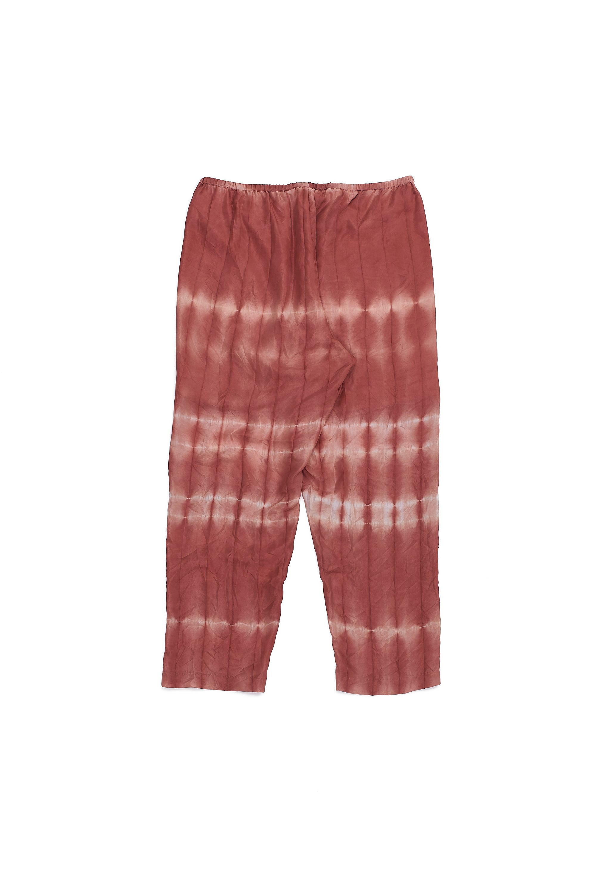 PINK WOOD CLAMP DYE TROUSER