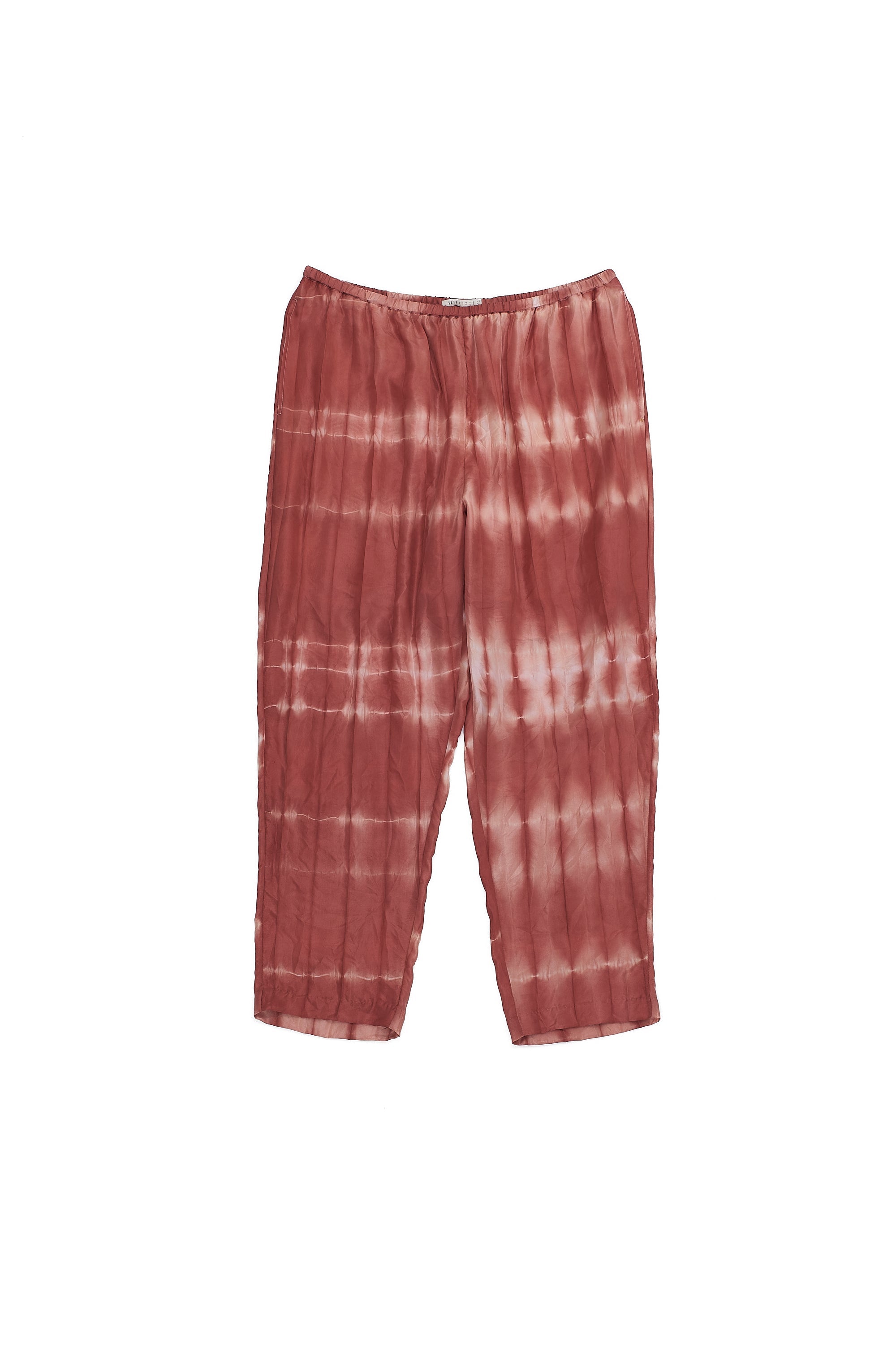 PINK WOOD CLAMP DYE TROUSER