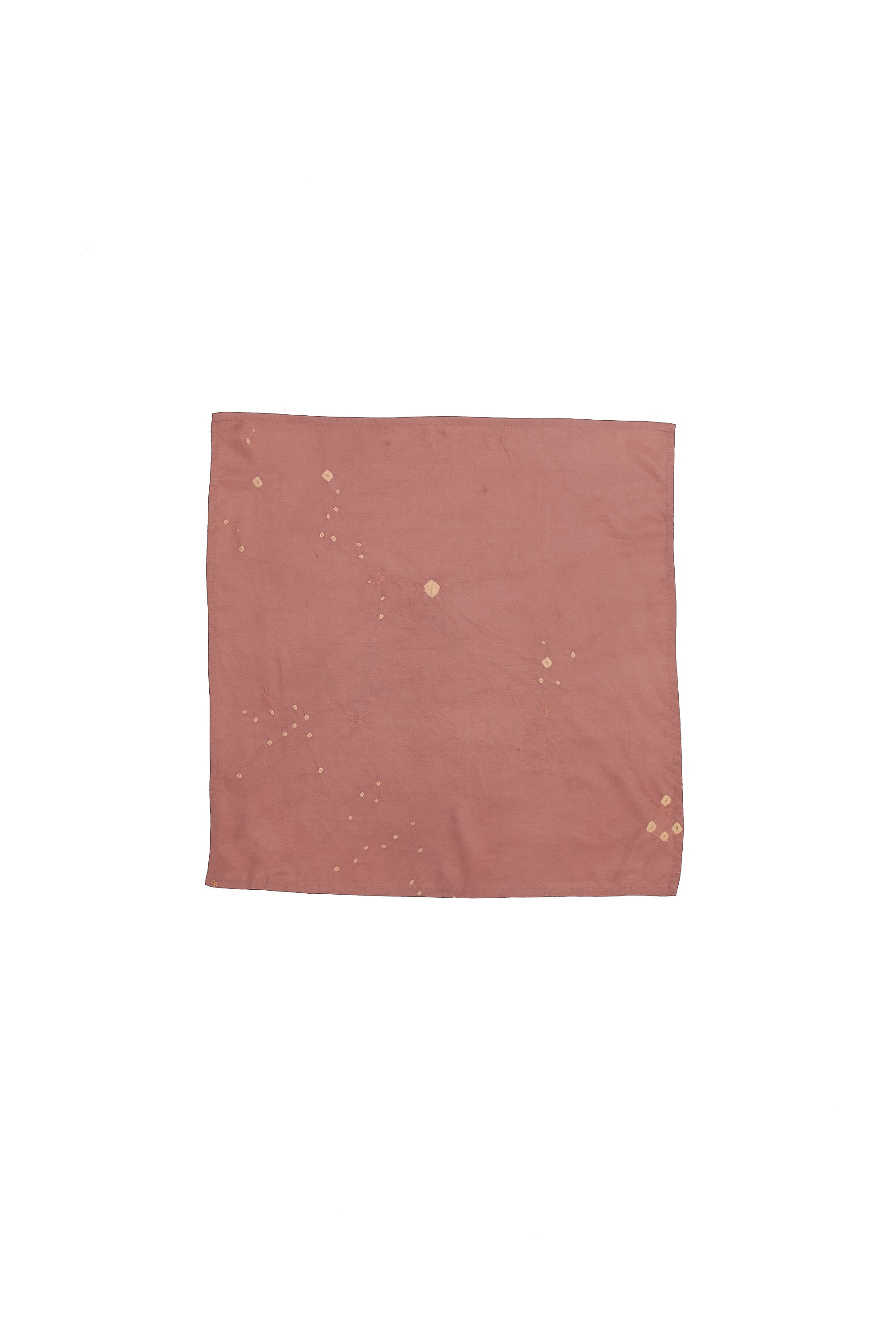 PEACH SILK WITH BANDHANI SCARF