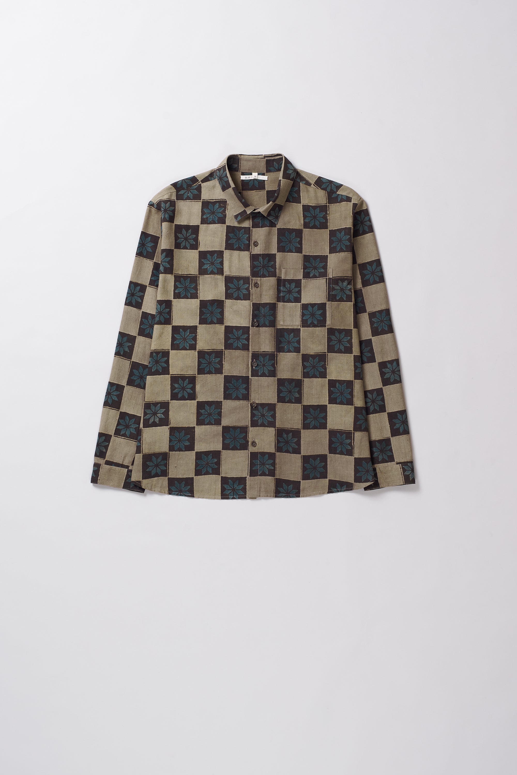 Multi-Colour Atthangudi Tile Inspired Block Print Summer Shirt