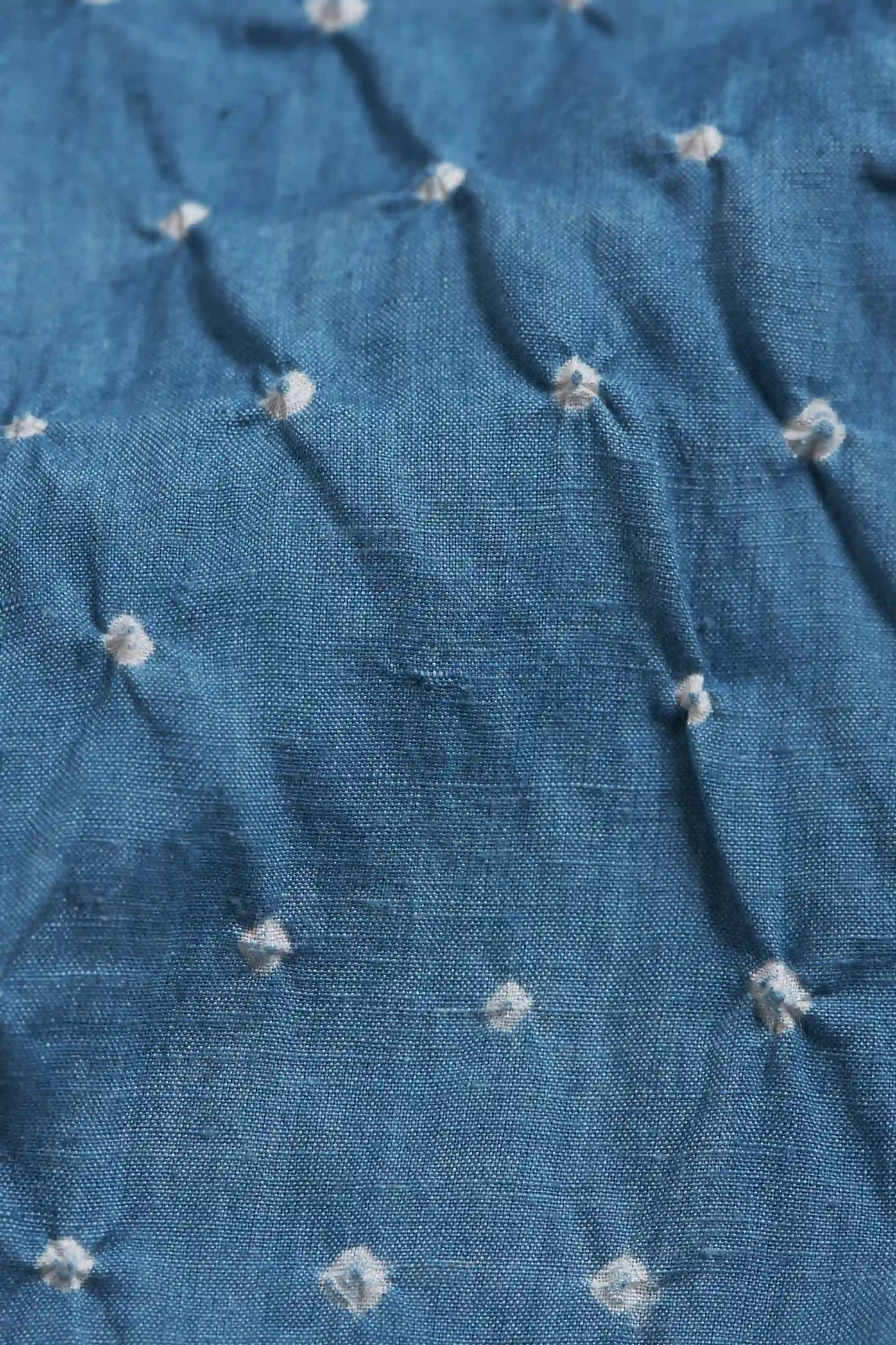 Medium Indigo Dress with Bandhani
