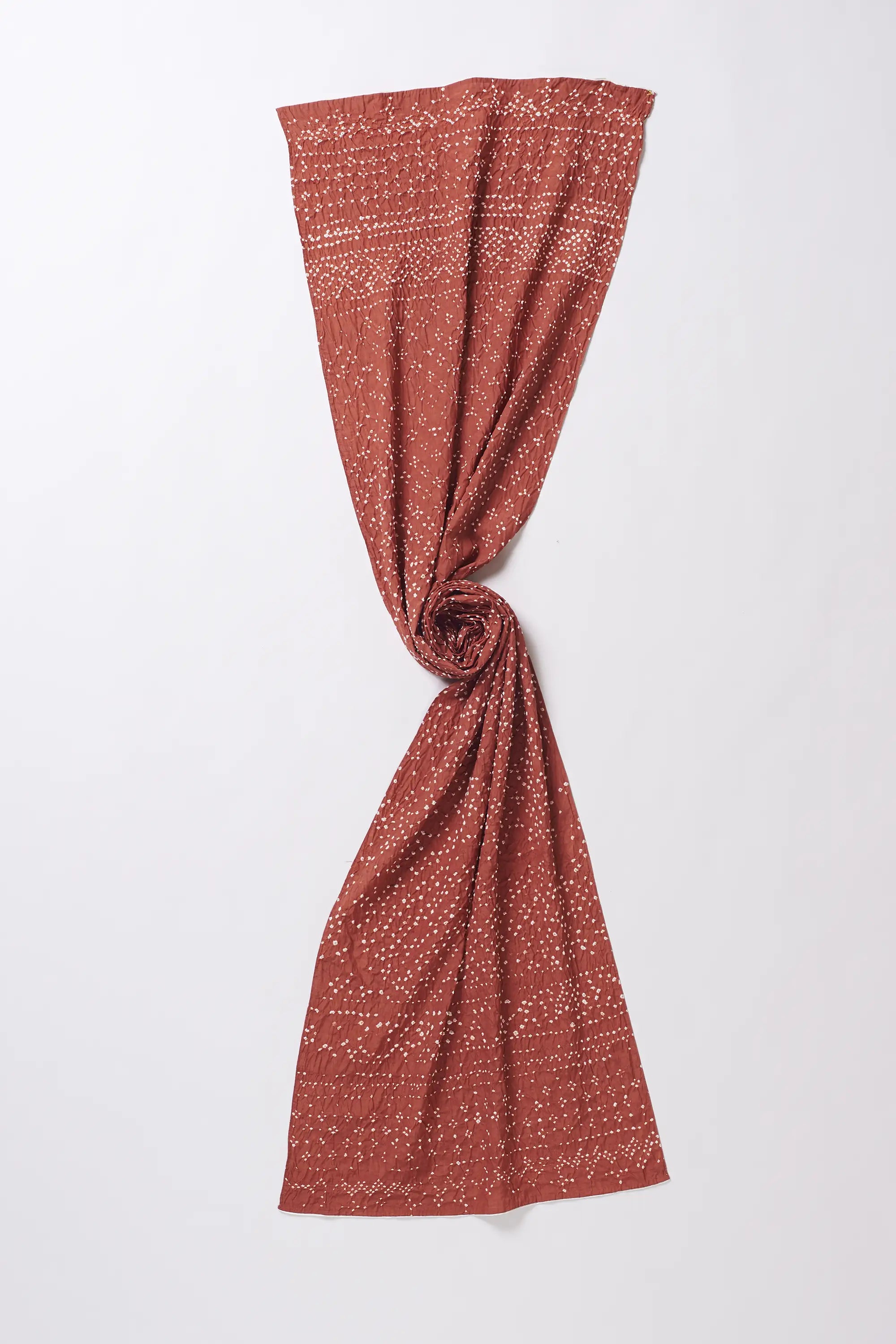 Rouge Pink Bandhani Cotton Silk Scarf