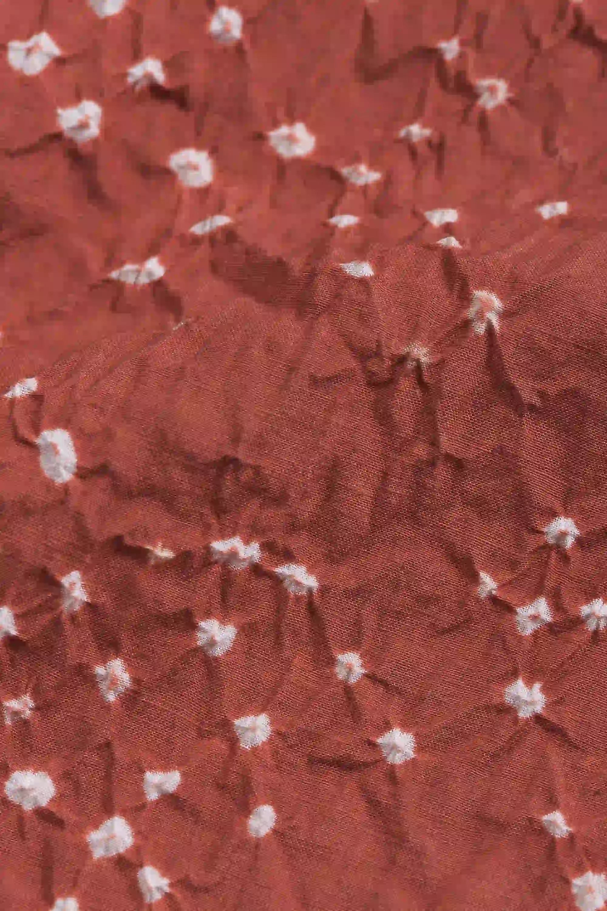 Rouge Pink Bandhani Cotton Silk Scarf