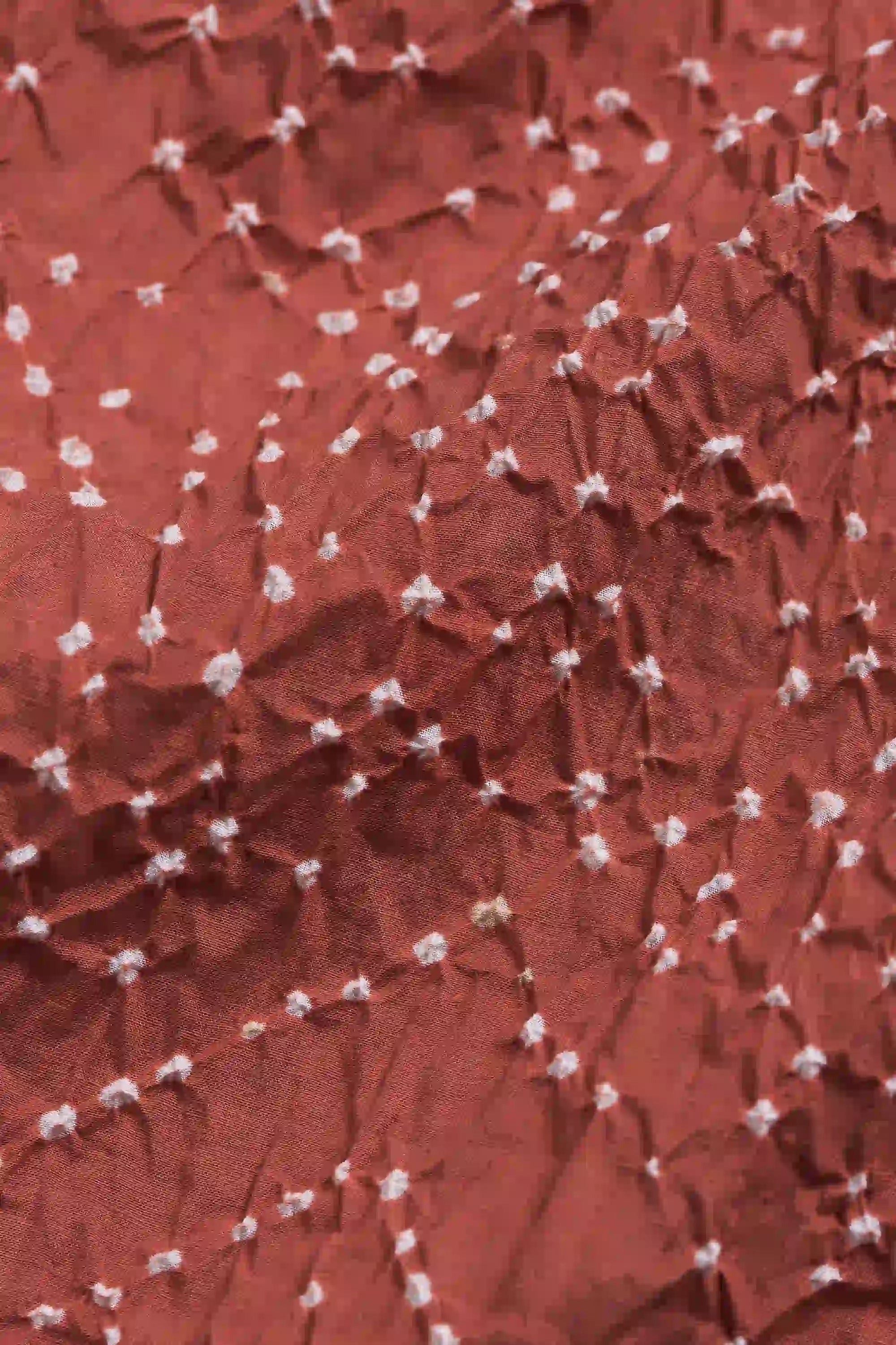 Rouge Pink Bandhani Cotton Silk Scarf