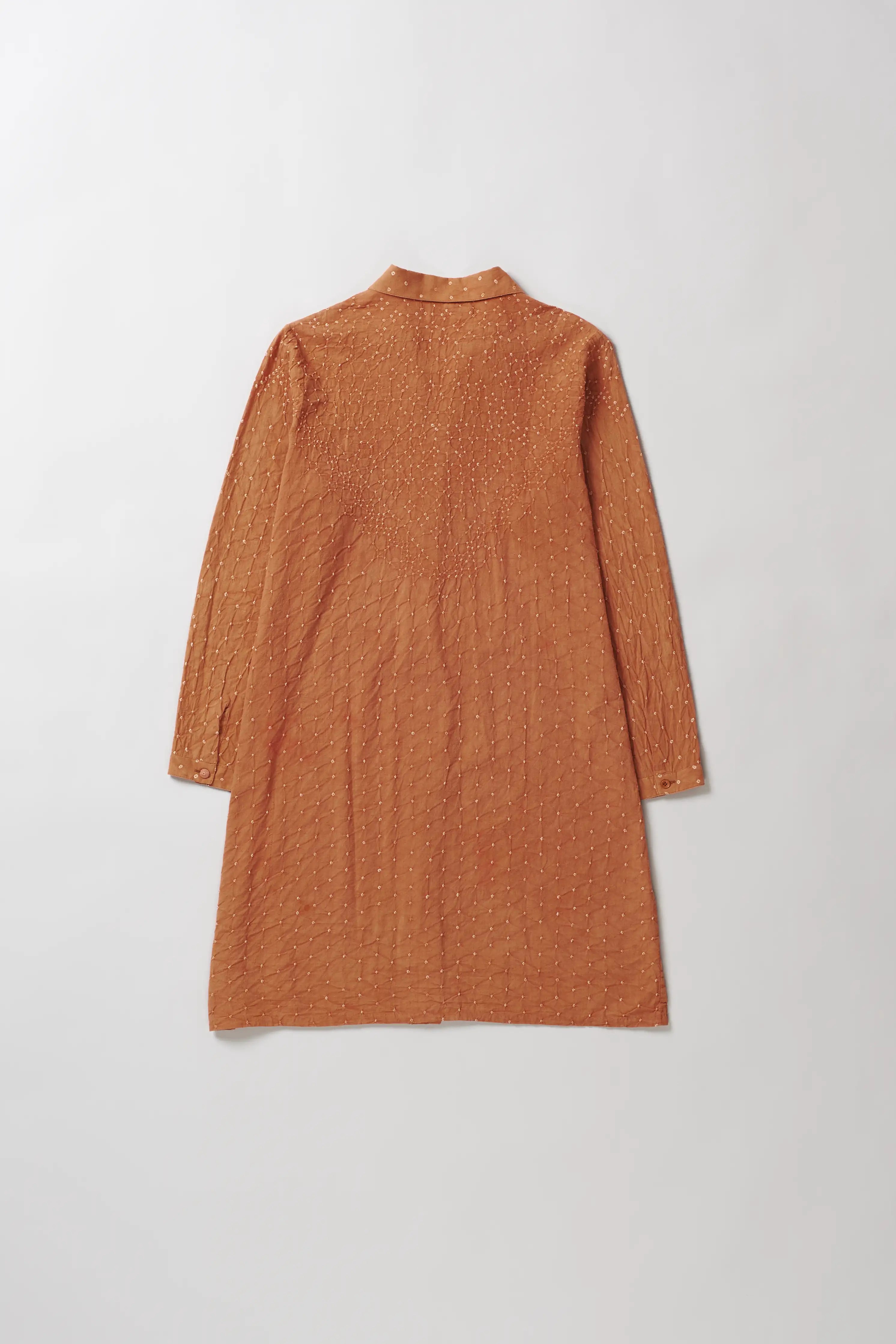 Sunset Orange Cotton Statement Dress