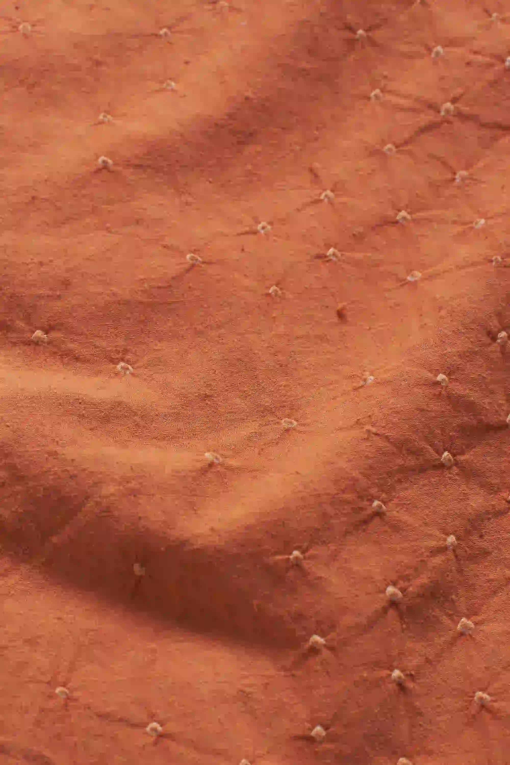 Sunset Orange Cotton Bandhani Dress