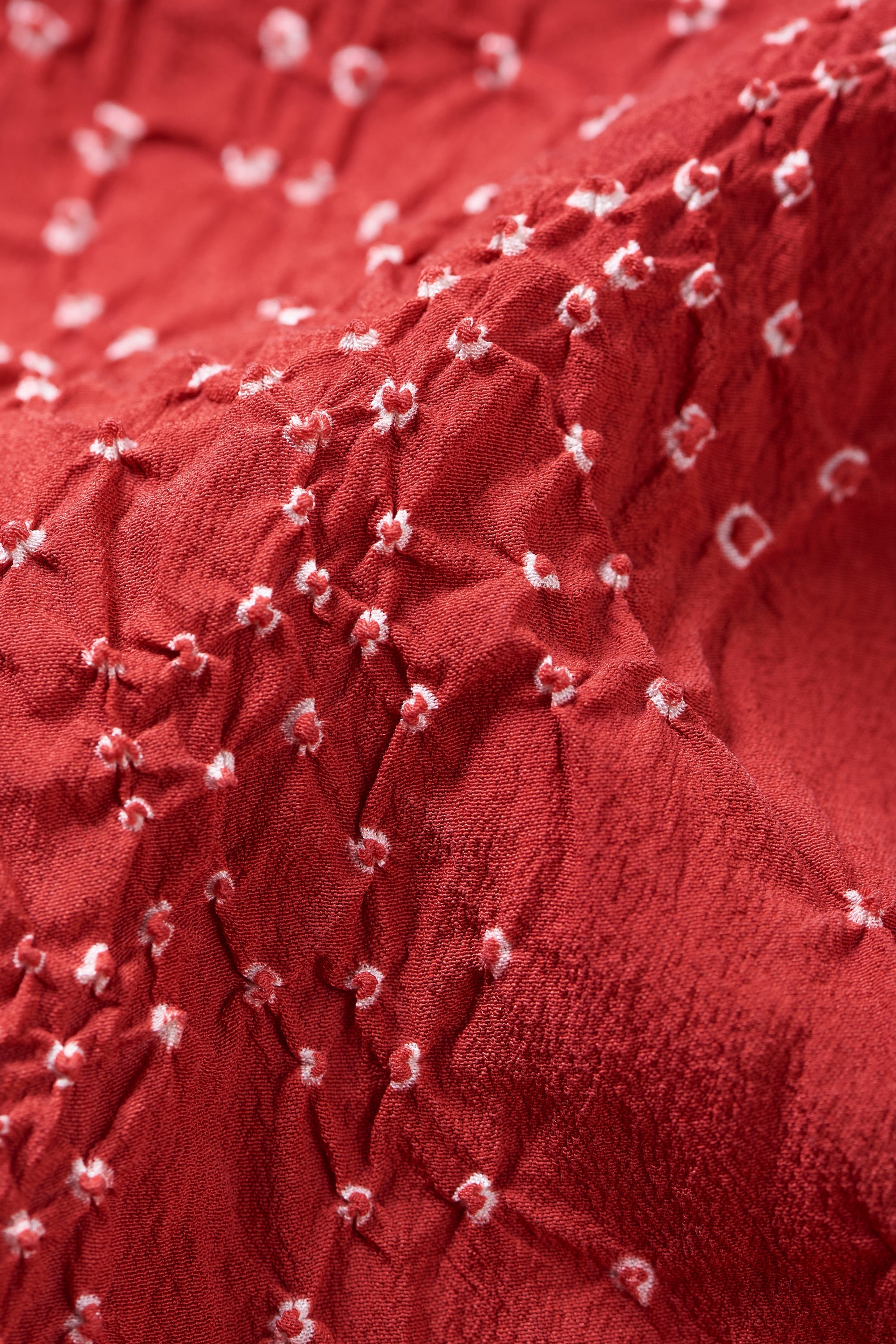 RED SILK BANDHANI DRESS