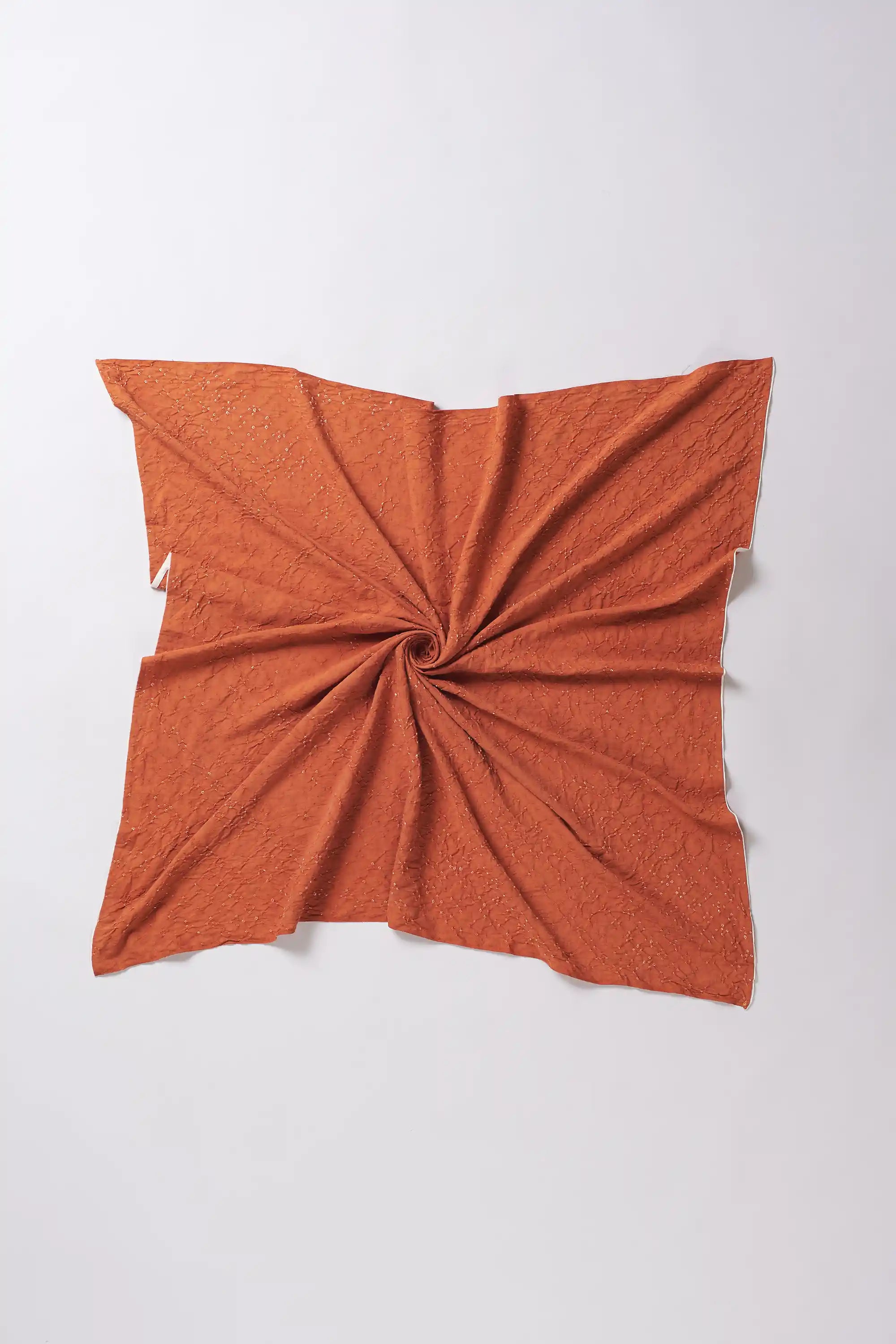 Sunset Orange Cotton Bandhani Scarf