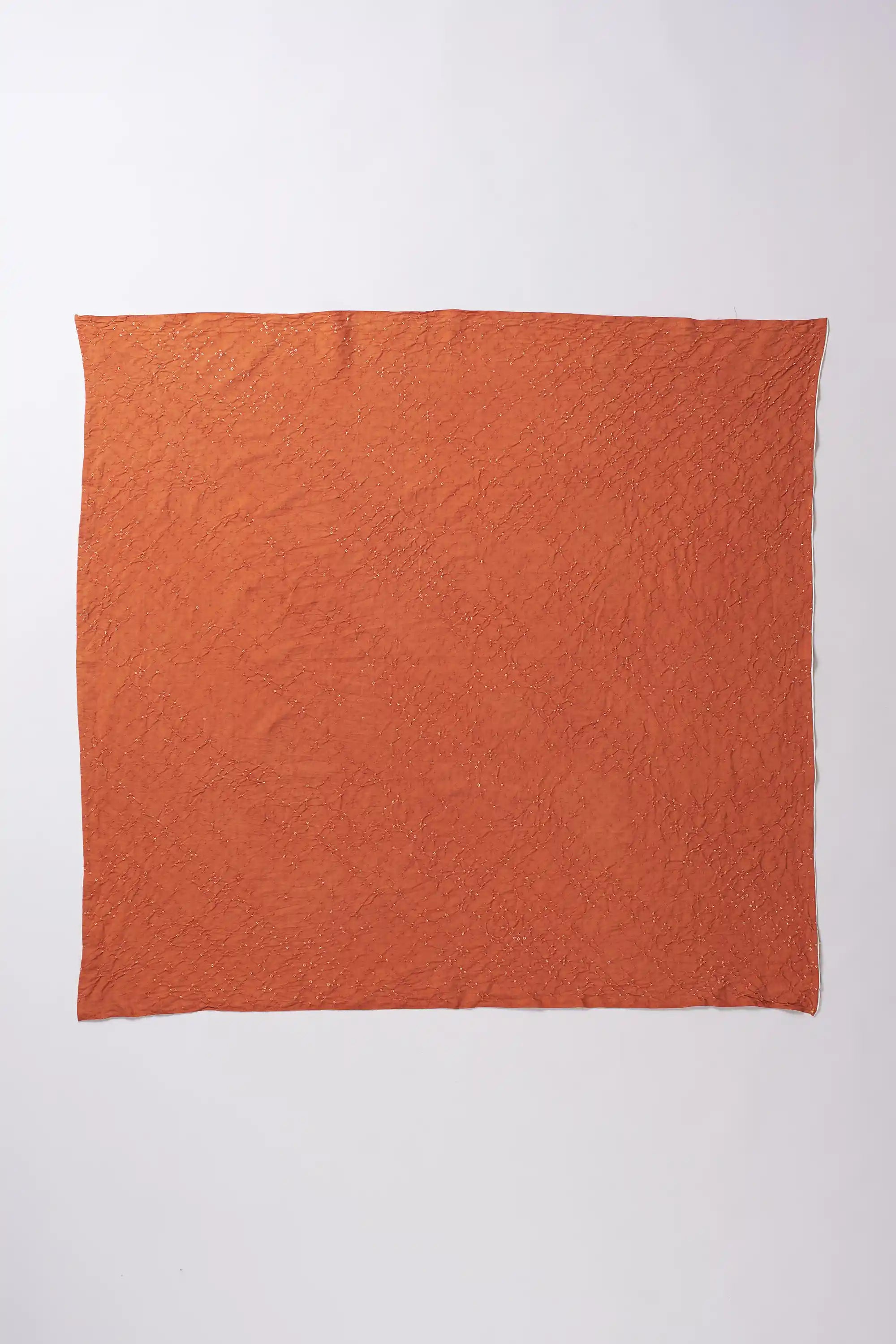 Sunset Orange Cotton Bandhani Scarf