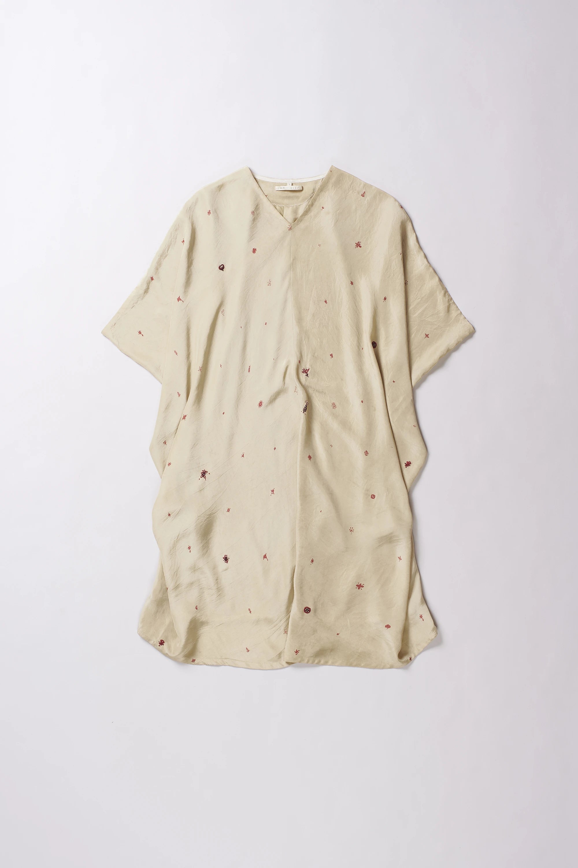 Whiskey Gold Screen Printed Draped Dress