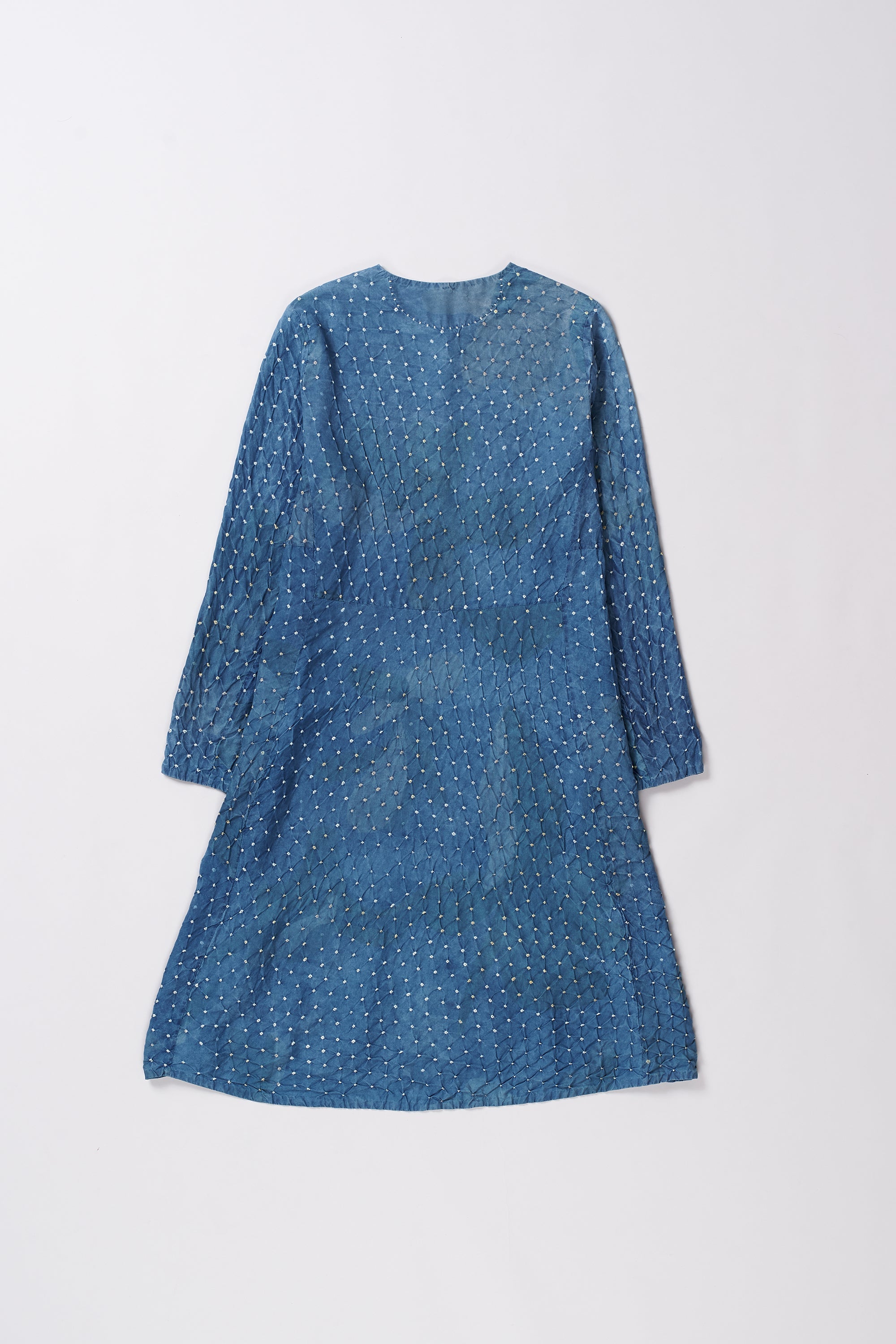 LIGHT INDIGO DRESS WITH BANDHANI