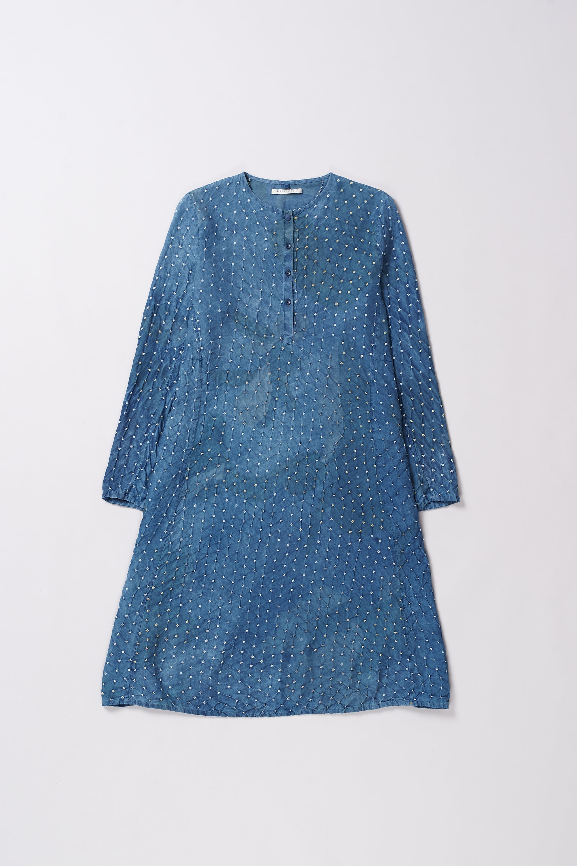 LIGHT INDIGO DRESS WITH BANDHANI