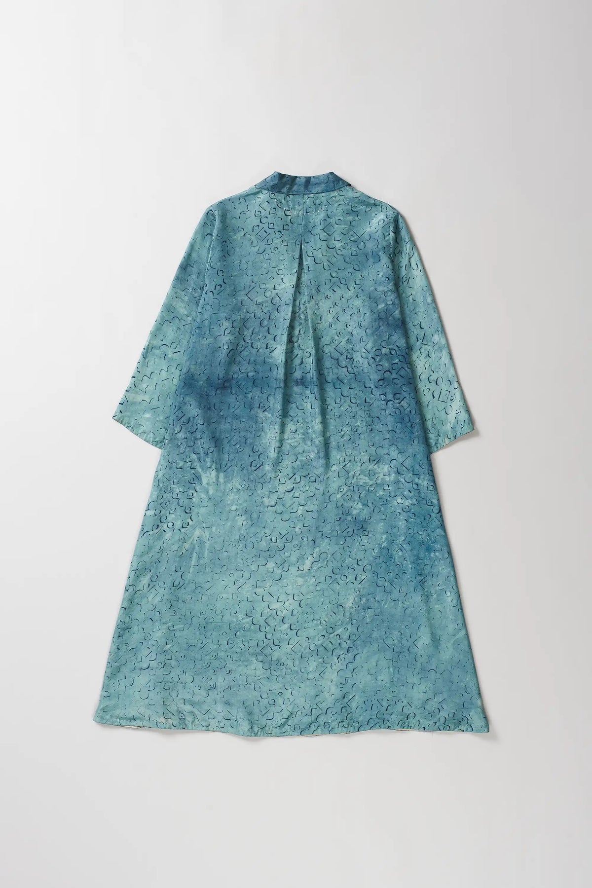 Silk Bandhani Dress in Medium Indigo