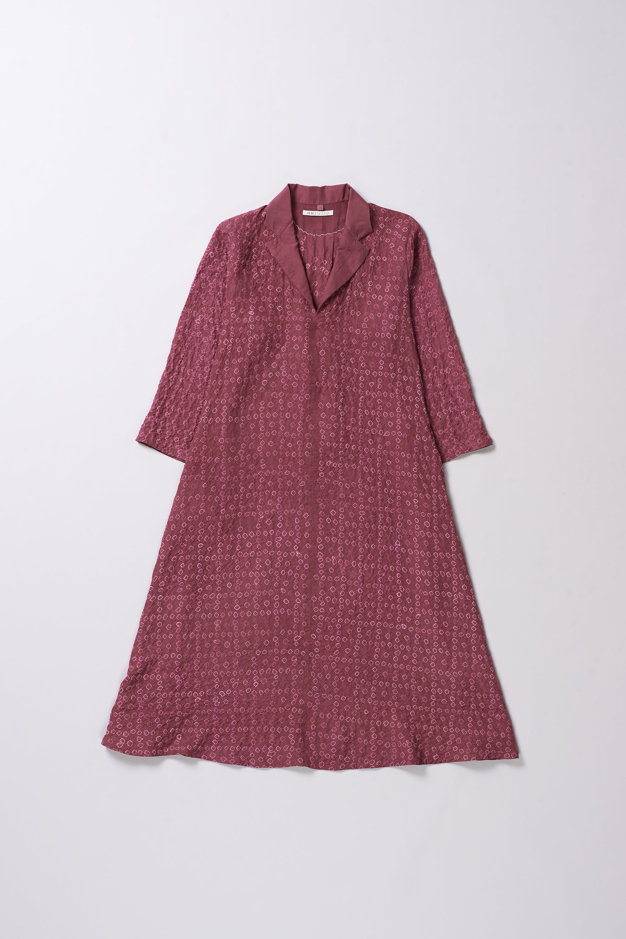 Maroon dress with a collar