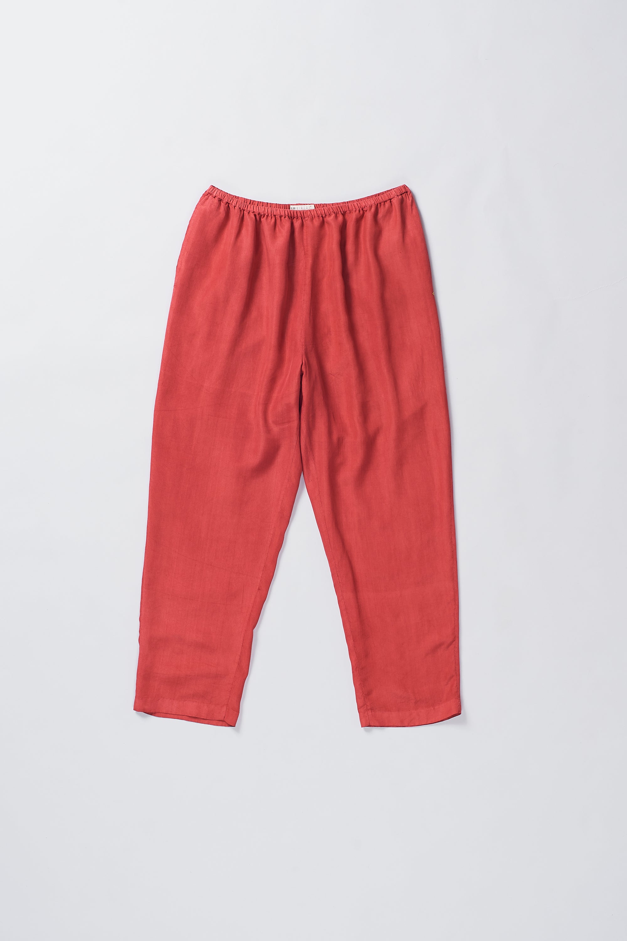 CRIMSON PINK PANTS IN SILK