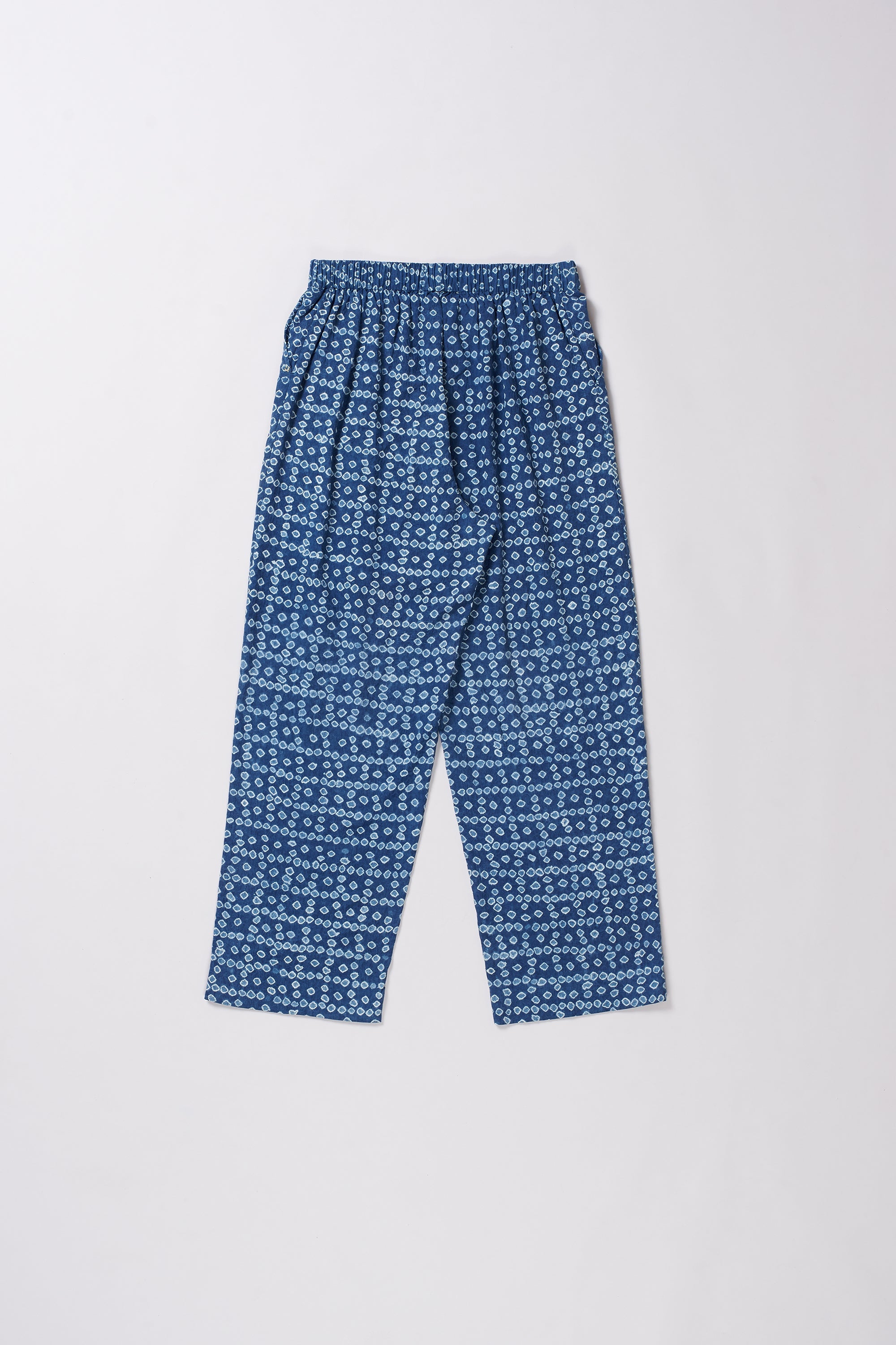 COTTON SILK BLEND BANDHANI PANT