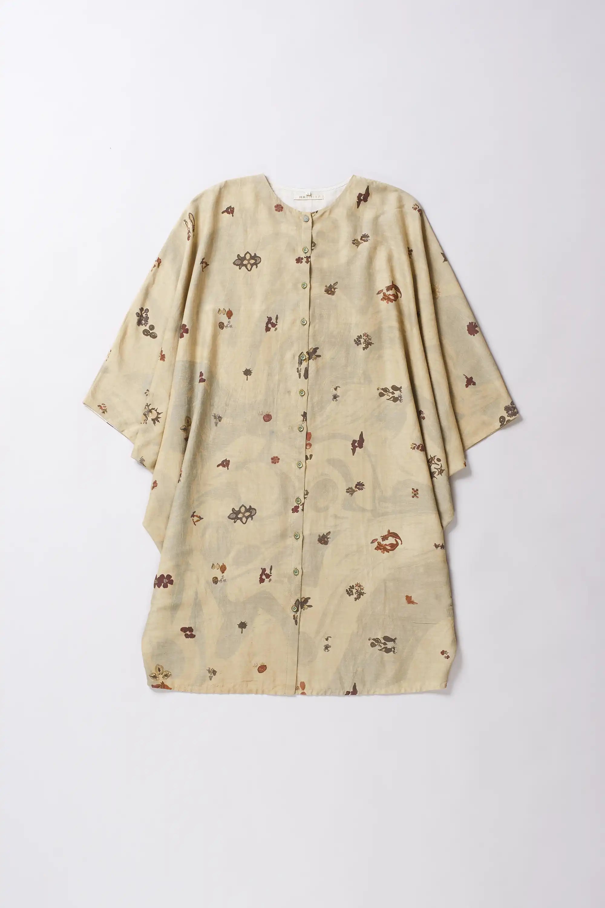 Cotton Silk Blend Screen Print Dress