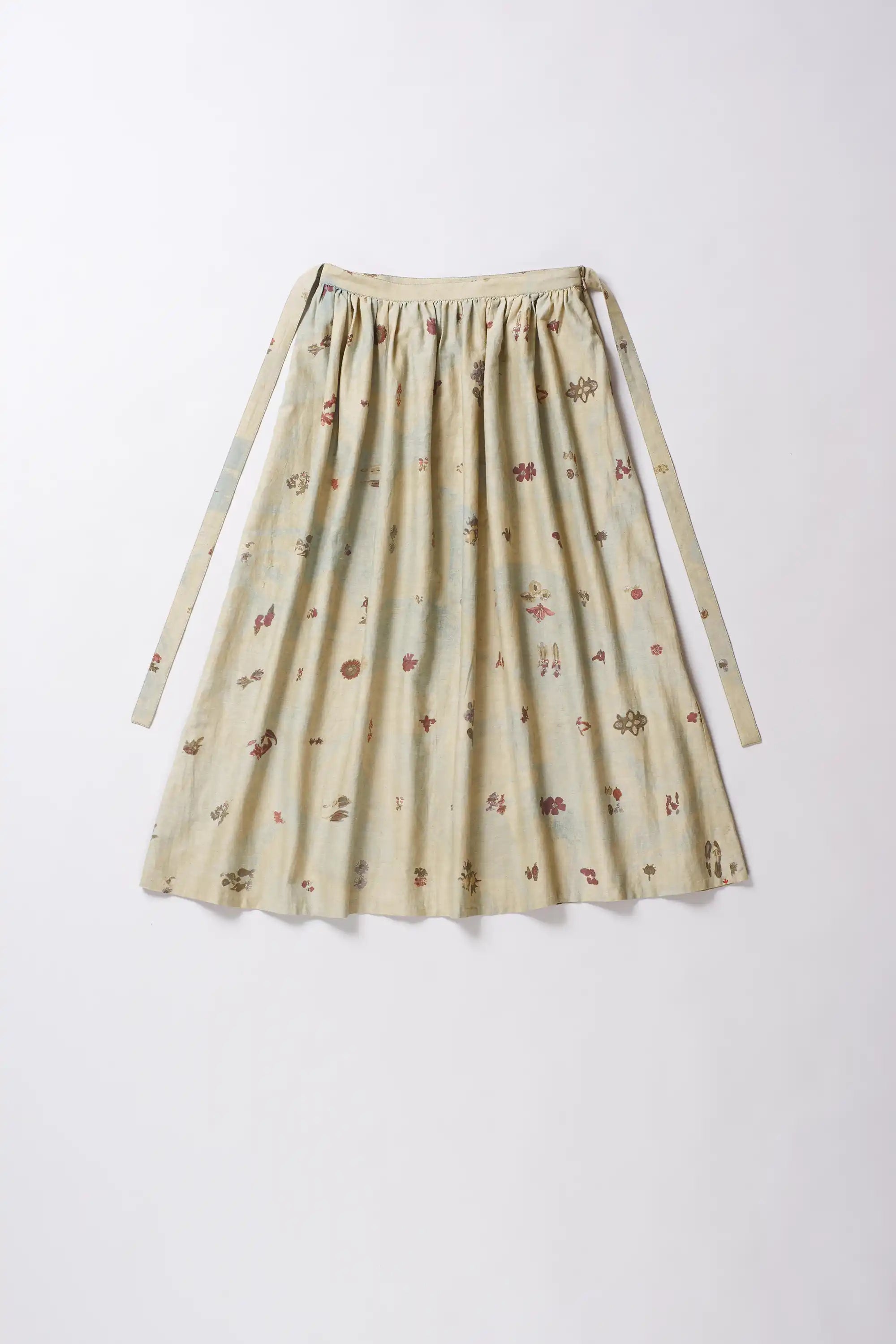 Cotton Silk Blend Screen Print Skirt