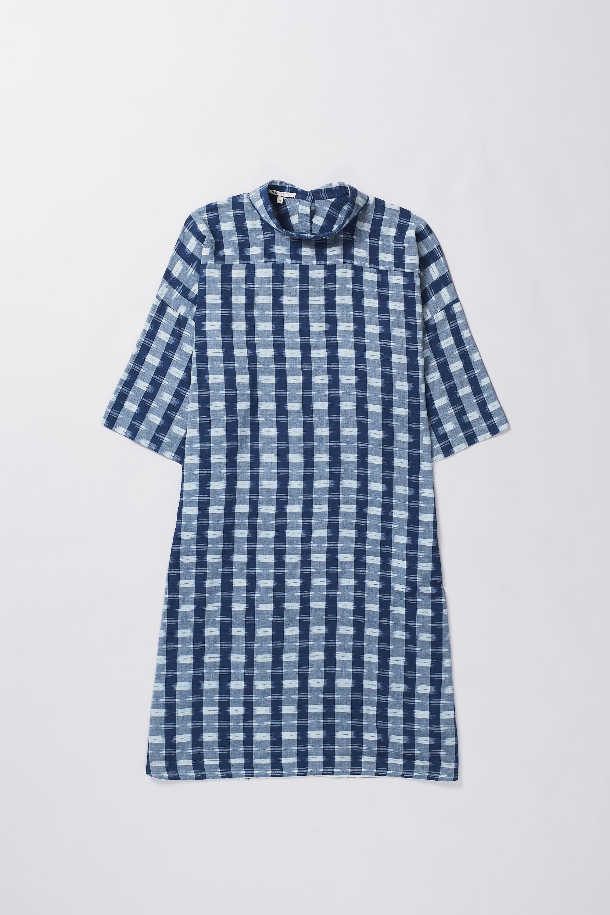 INDIGO STRIPES COTTON DRESS