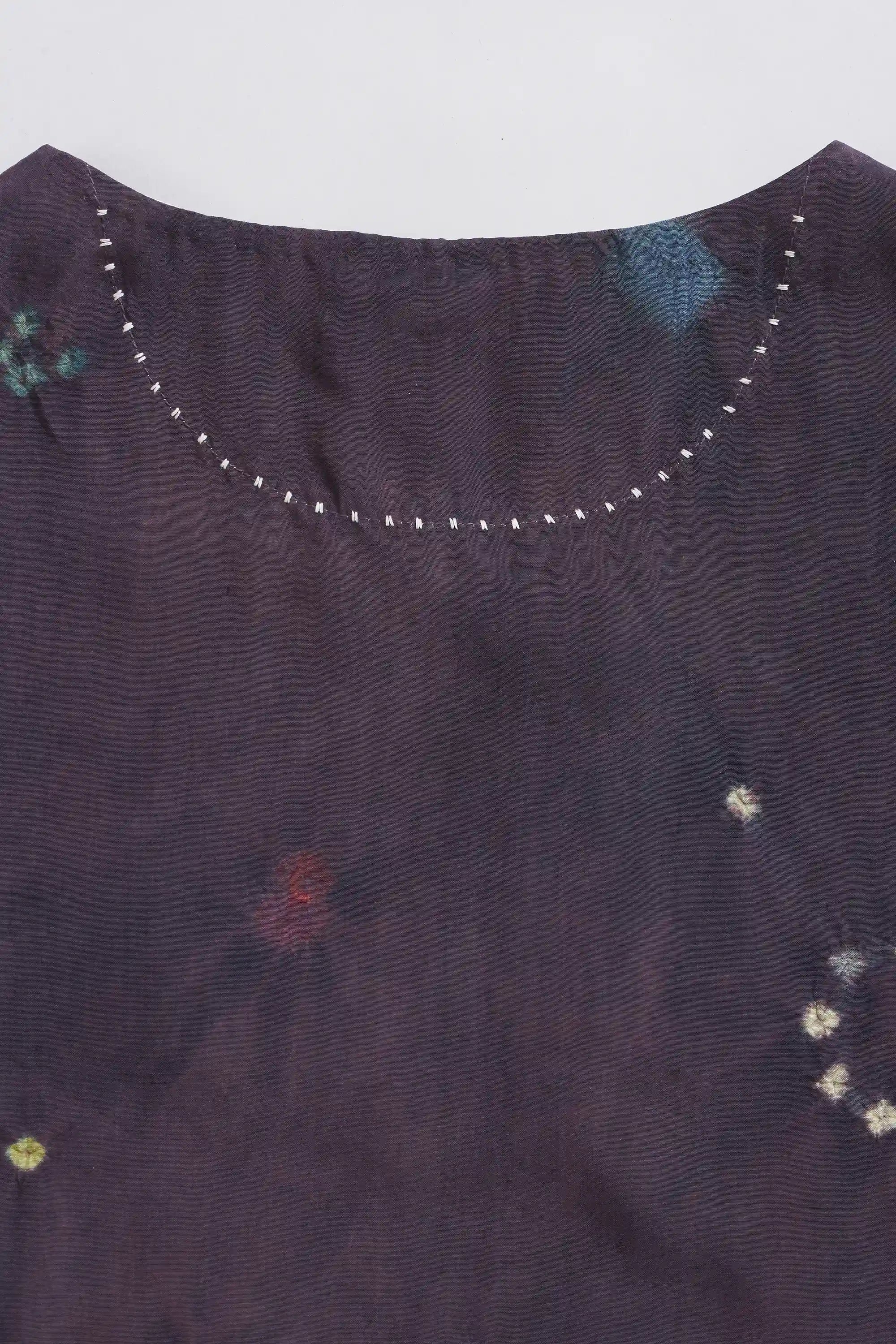 Silk Women Top in Bandhani