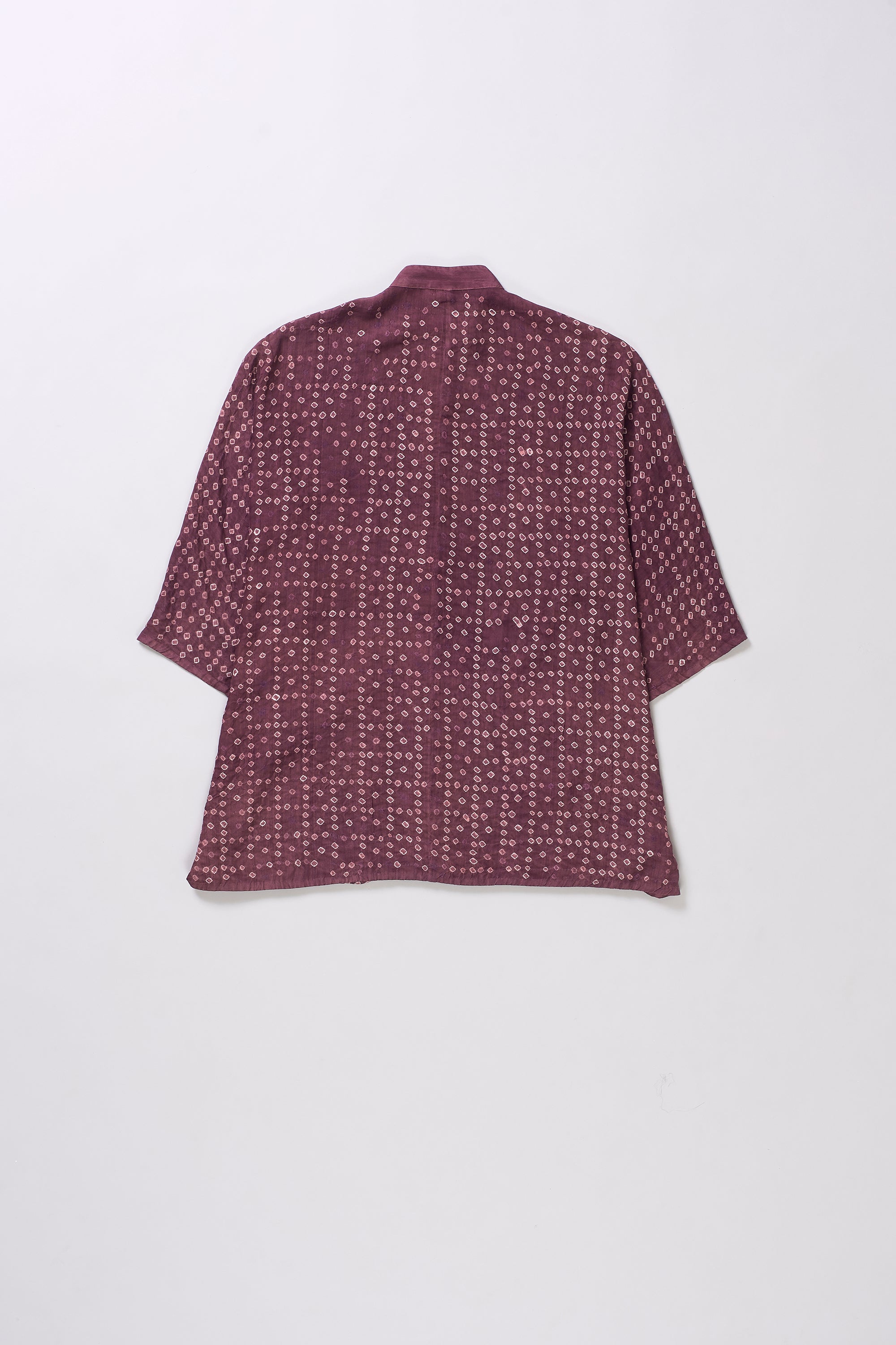 PURPLE RED SILK SHIRT