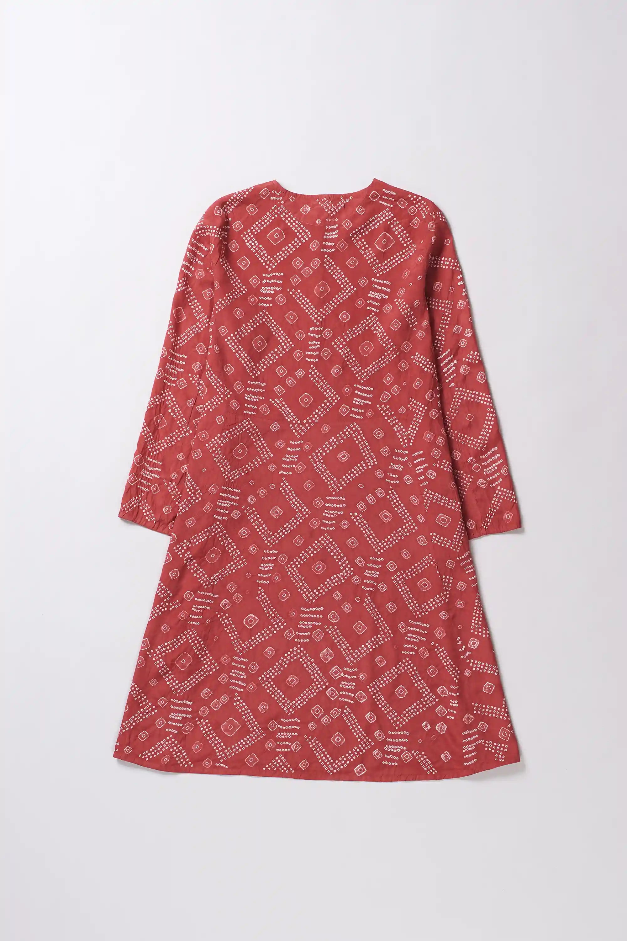 Silk Dress in Bandhani