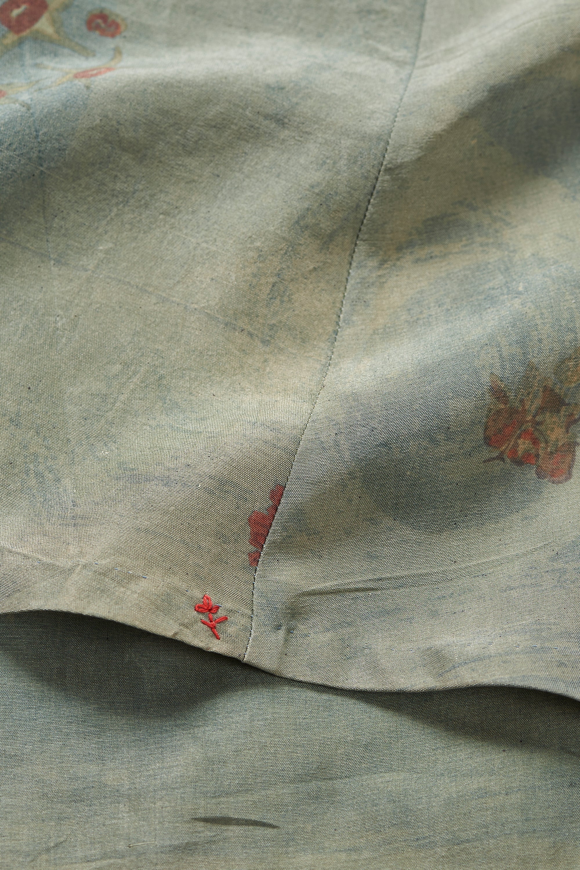 LEAF GREEN SILK BLEND DRESS