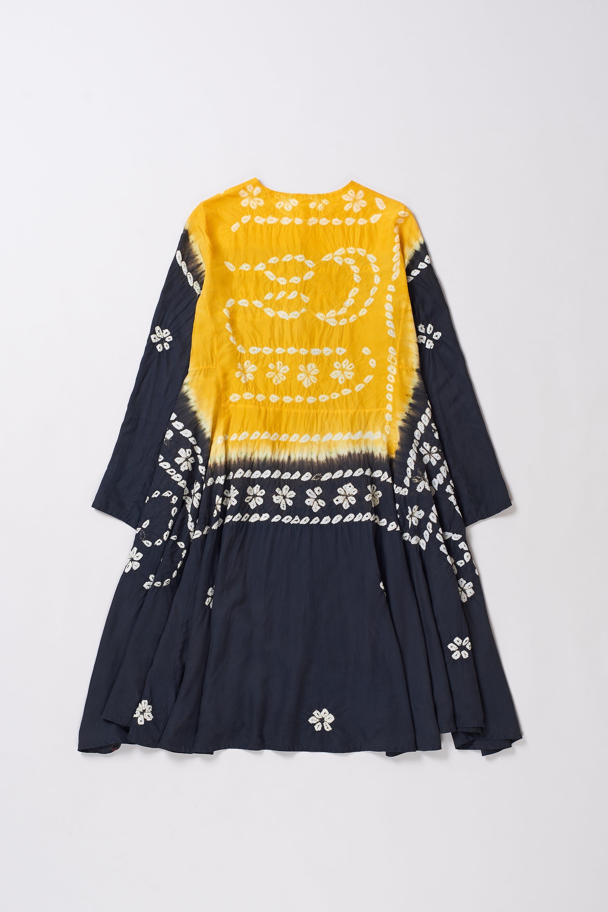 SILK BLEND MULTI COLOUR SHIBORI DRESS