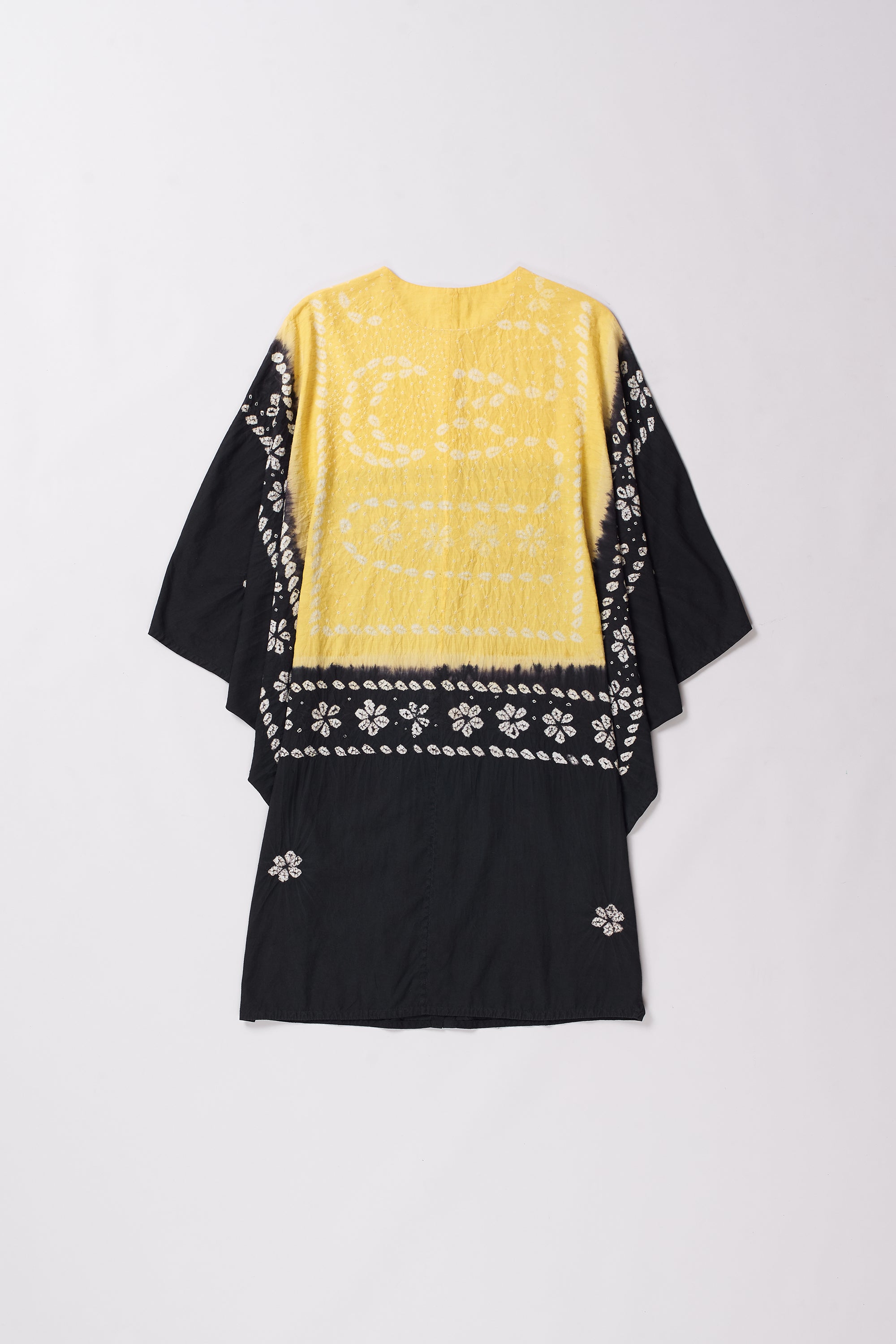 MULTI COLOURED SILK DRESS WITH BANDHANI