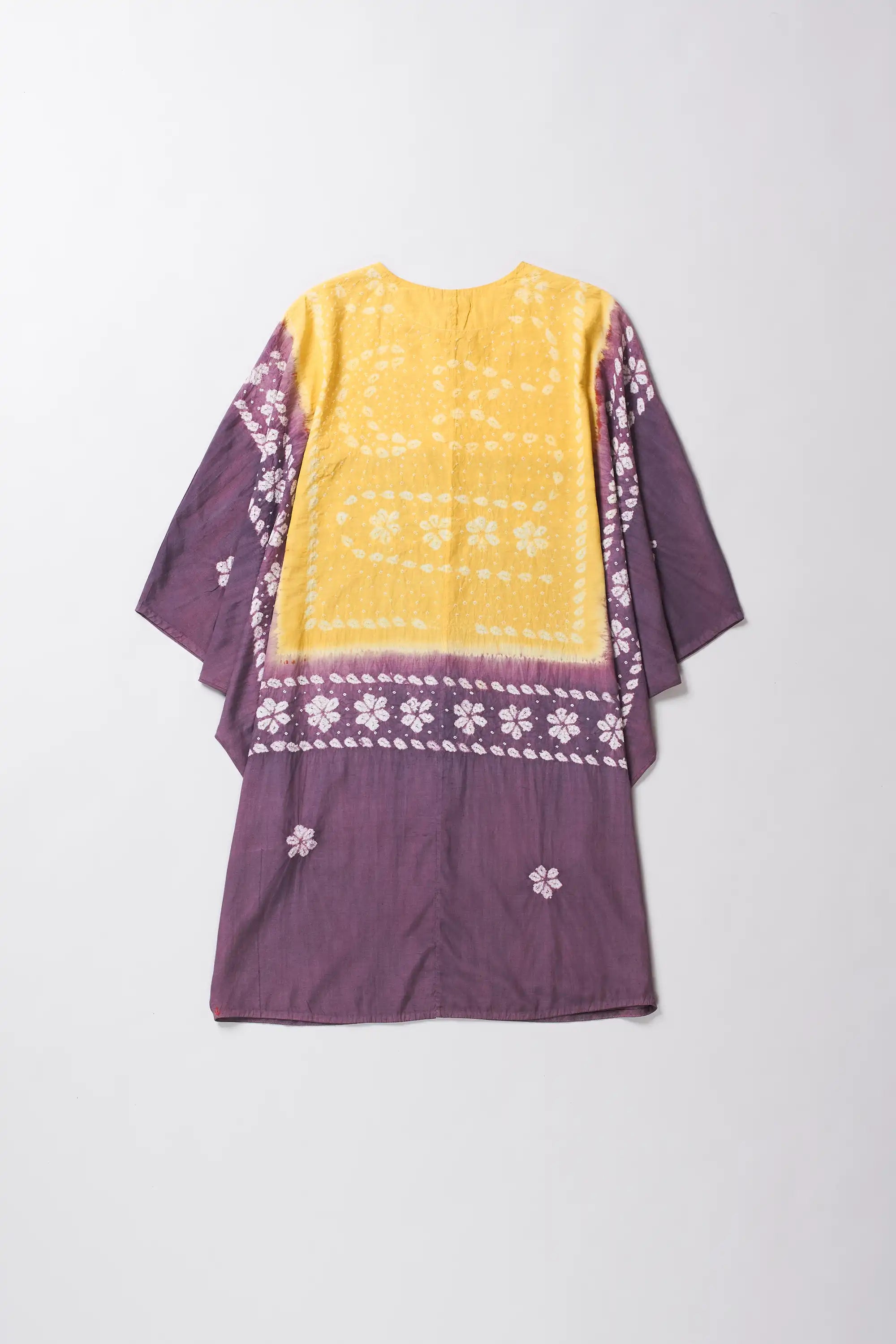 Multi Colour Cotton Silk Shibori Dress