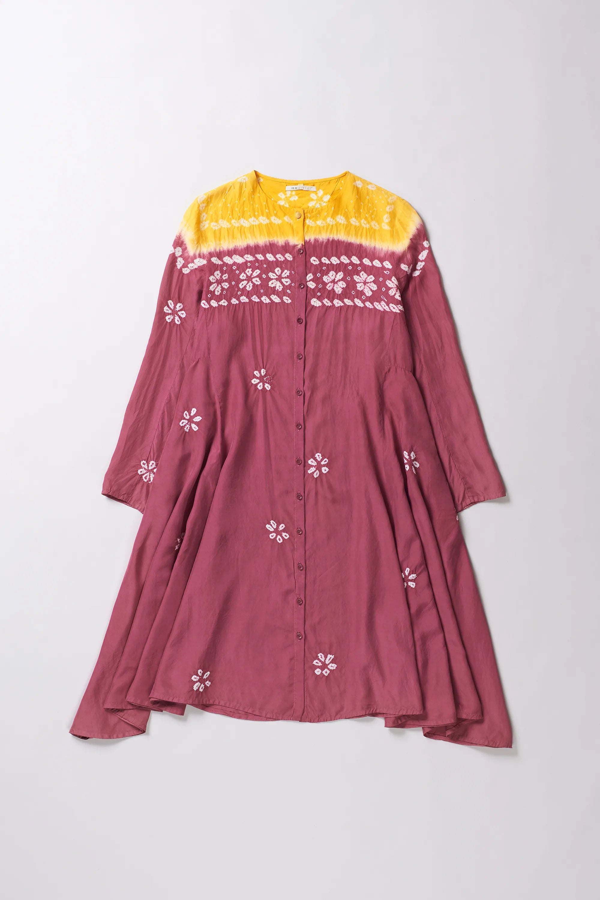 Silk Blend Multi Colour Shibori Dress