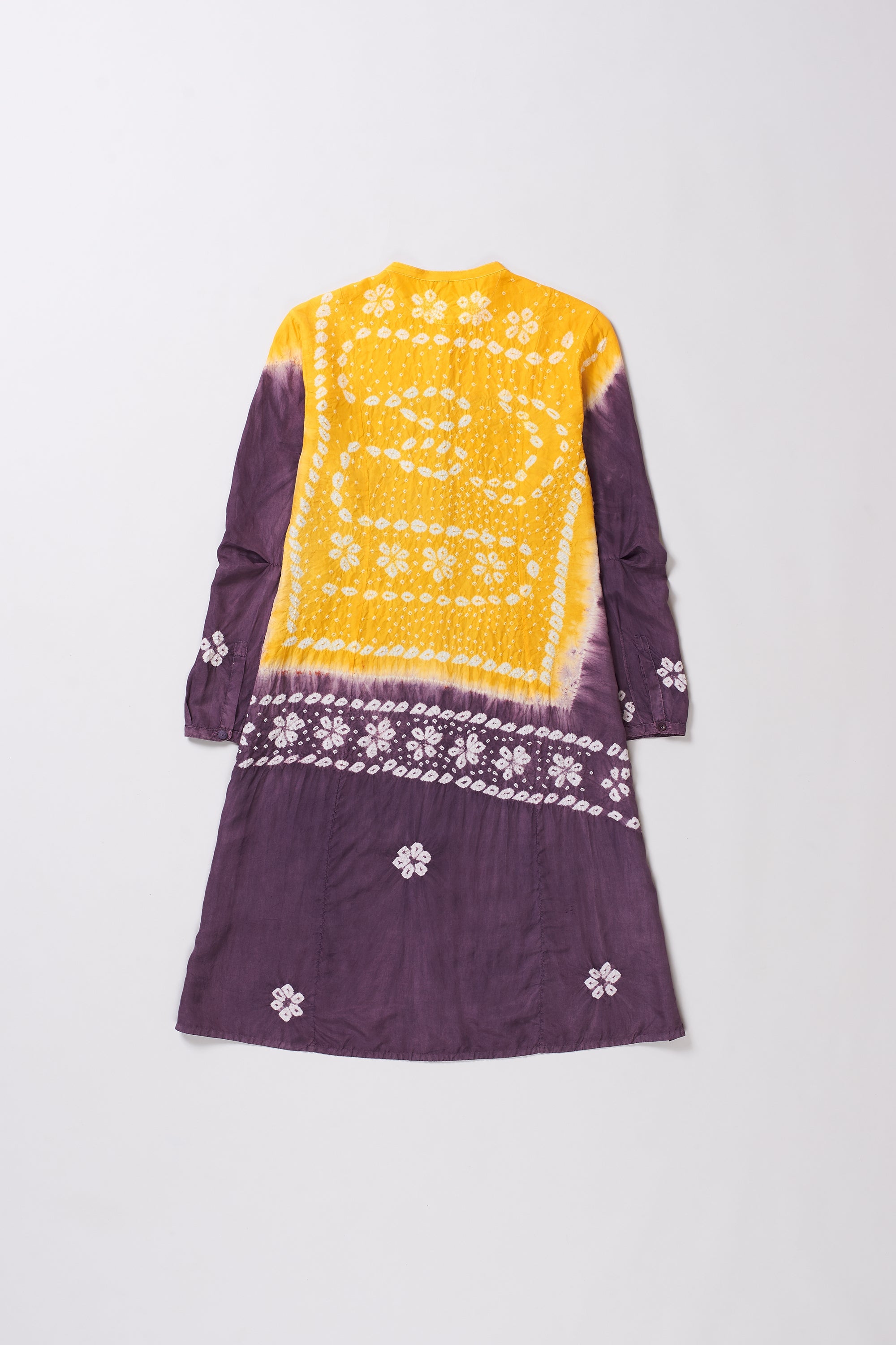 SILK BLEND MULTI COLOUR SHIBORI DRESS