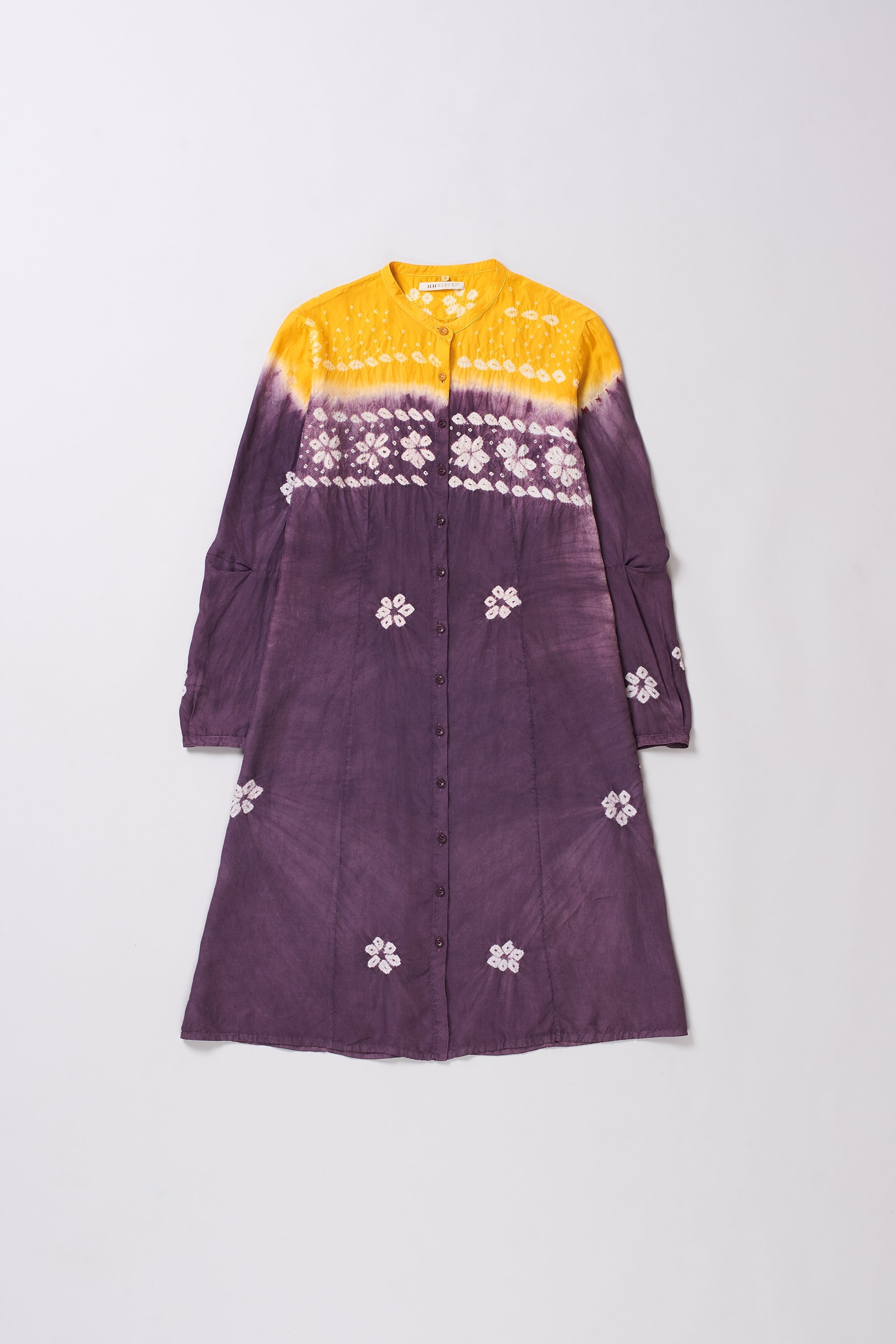 SILK BLEND MULTI COLOUR SHIBORI DRESS