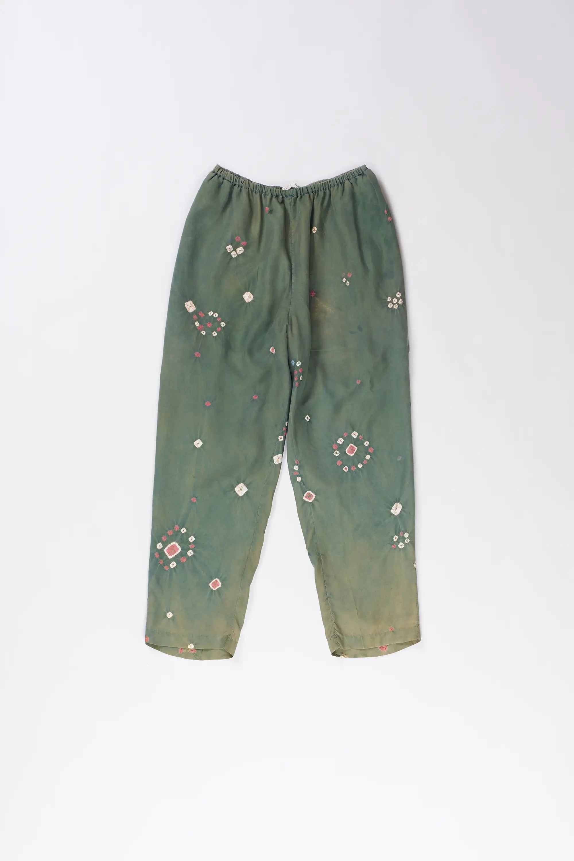 Bandhani Trouser in Leaf Green