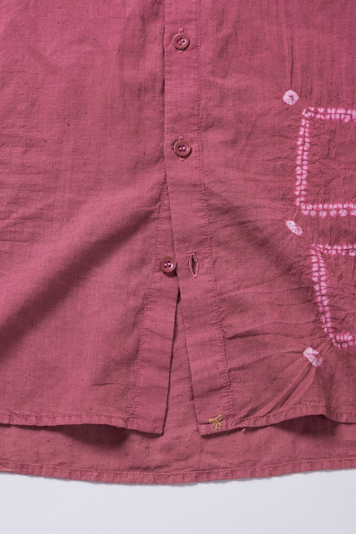 Fine Cotton Shirt Speckled with Shibori