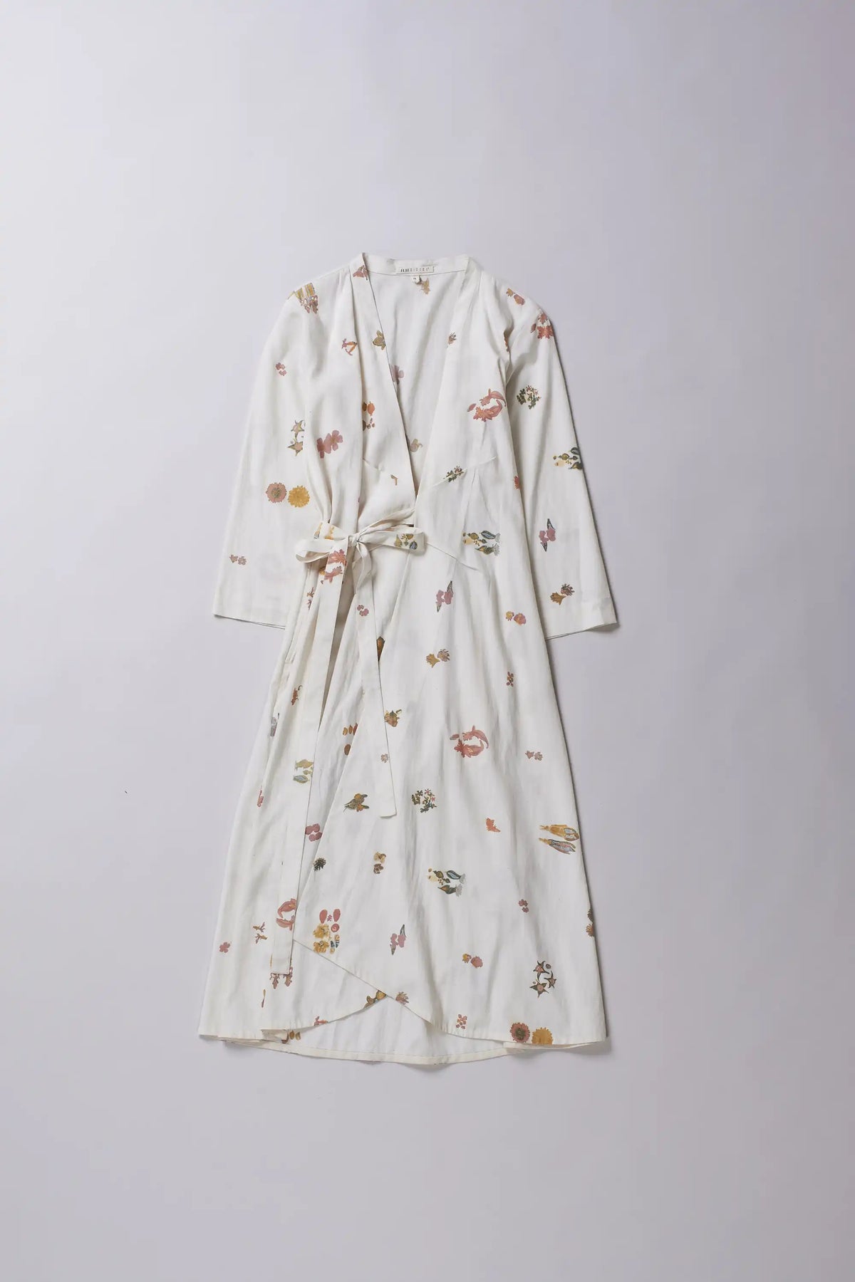 Screen Print Dress in Ecru