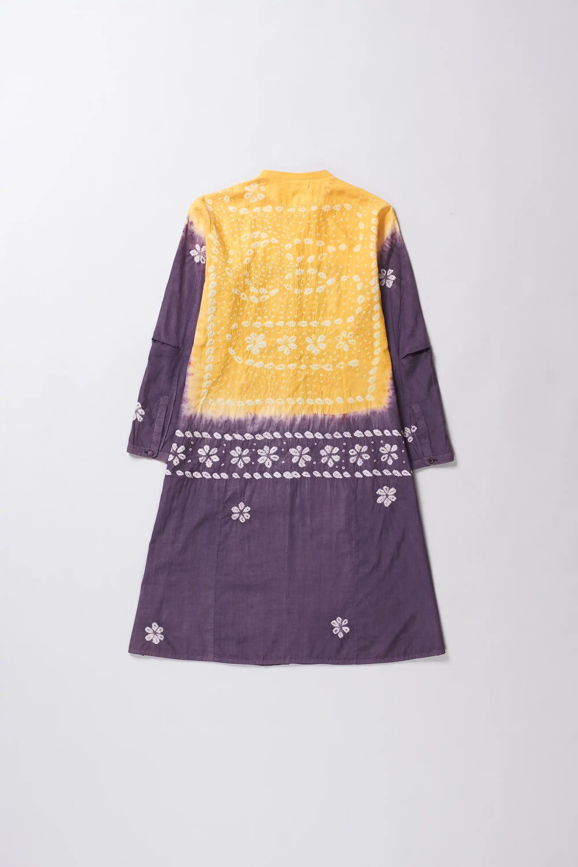 Multi Colour Cotton Silk Shibori Dress